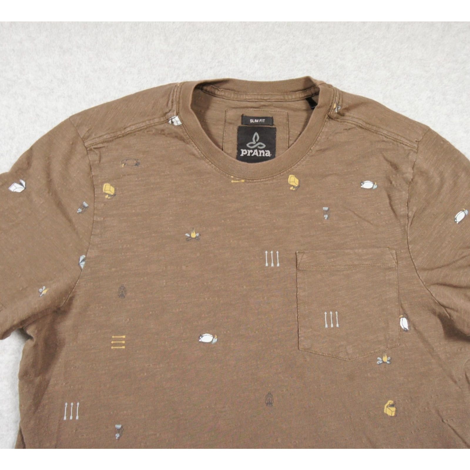 Prana Prana Shirt Mens Small Brown Pocket Tee Crewneck Slim Fit Outdoors Hike Camp Size US S / EU 44-46 / 1 - 2 Thumbnail
