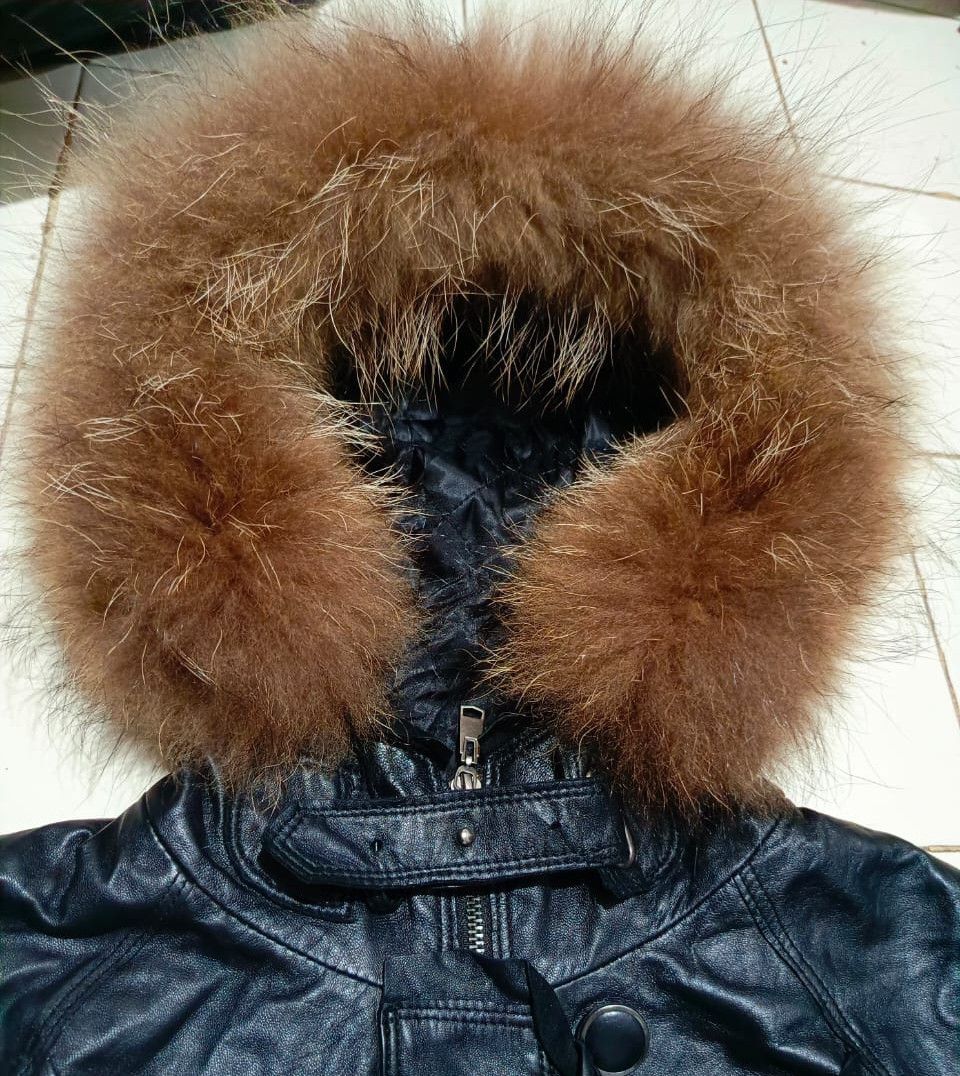 Isamu Katayama Backlash Fur Hoodie leather long coat Size S / US 4 / IT 40 - 2 Thumbnail