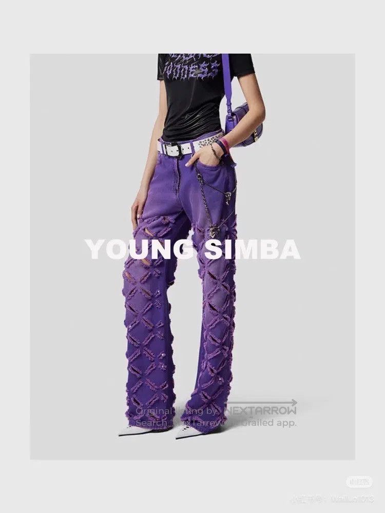 Versace Versace Purple jeans Size 40" / US 18 - 1 Thumbnail
