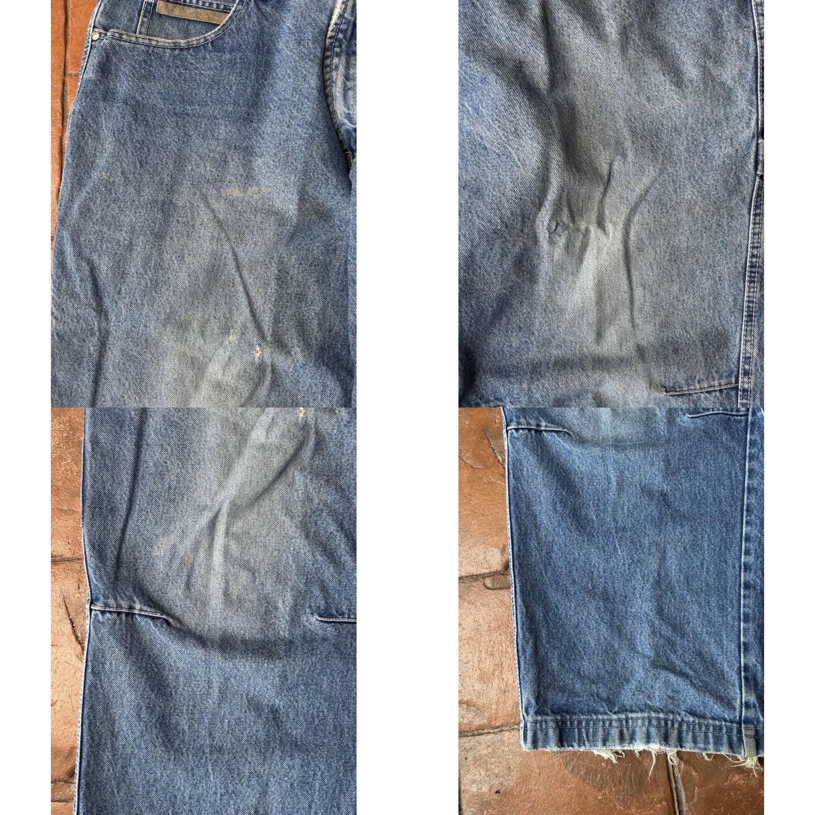 Vintage VINTAGE Outkast Jeans Carpenter Relaxed Baggy 38x34 Denim 5-Pocket Distressed Hip Hop Grunge Wide Leg Mens Jeans Size US 38 / EU 54 - 8 Thumbnail