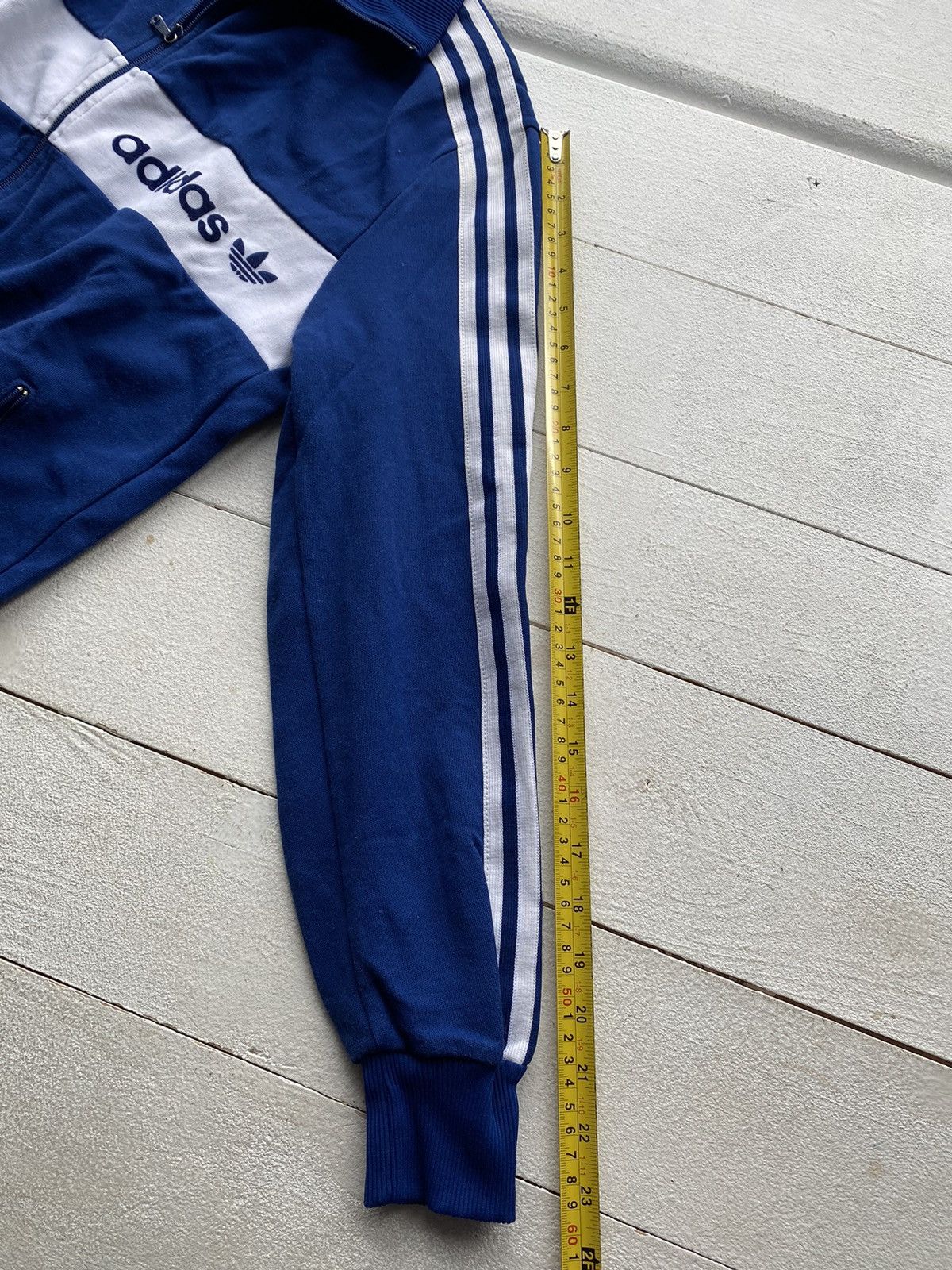 Adidas × Vintage 80s Adidas Yugoslavia Blue Three Stripes Zip Up Sweatshirt Size US S / EU 44-46 / 1 - 7 Thumbnail