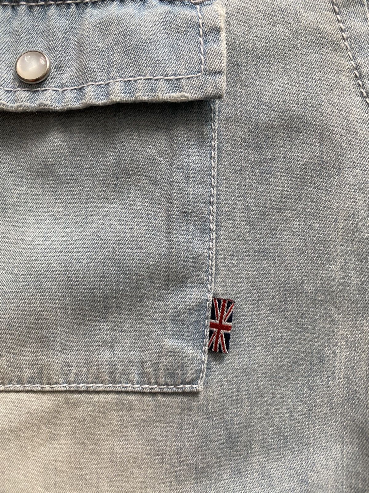 Hysteric Glamour × Japanese Brand Vintage Biker NORTON Pachwork DENIM BUTTON rare design Size US XL / EU 56 / 4 - 12 Thumbnail