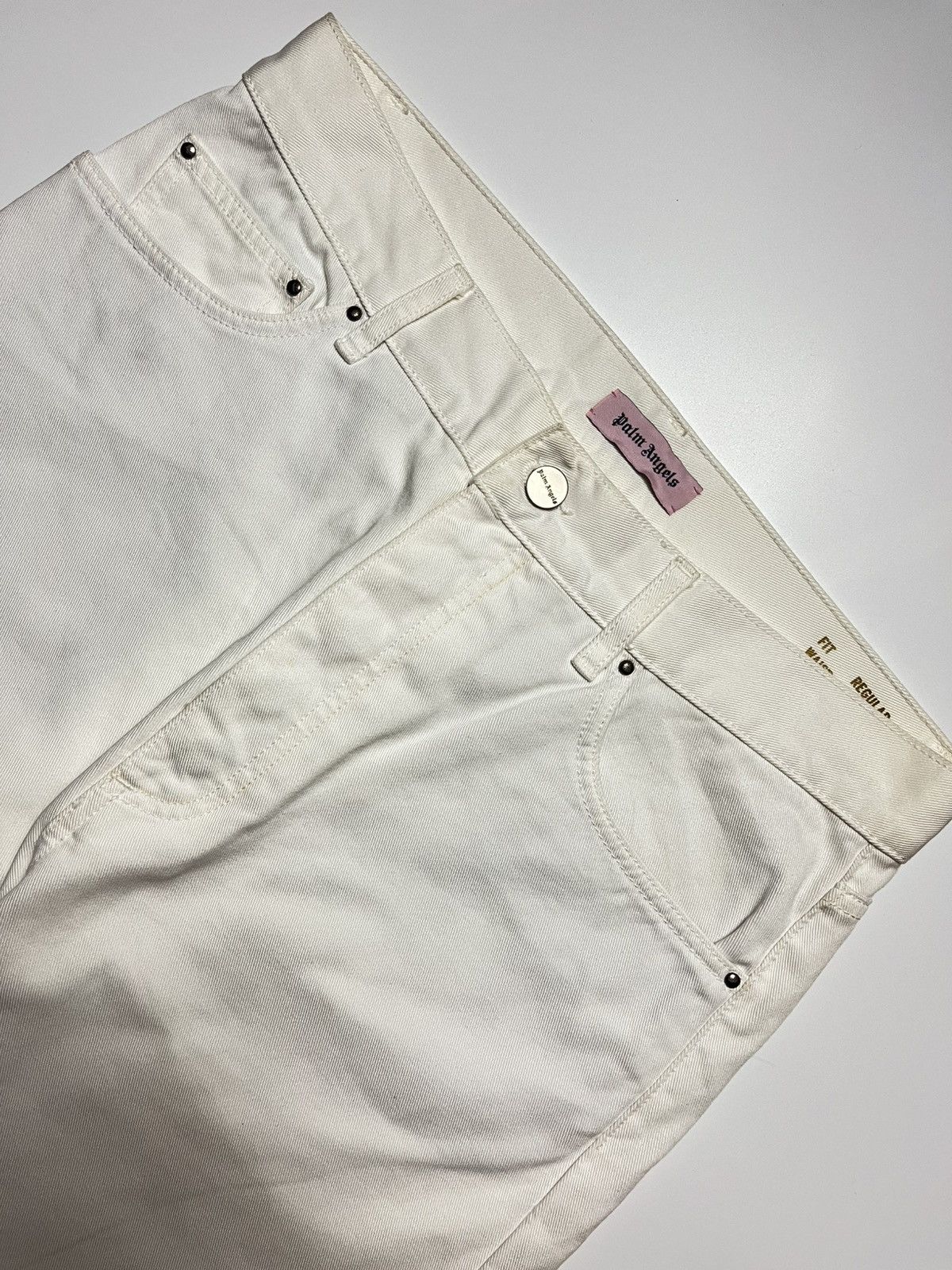 Palm Angels Palm Angels Denim Pants in White Size US 30 / EU 46 - 8 Thumbnail