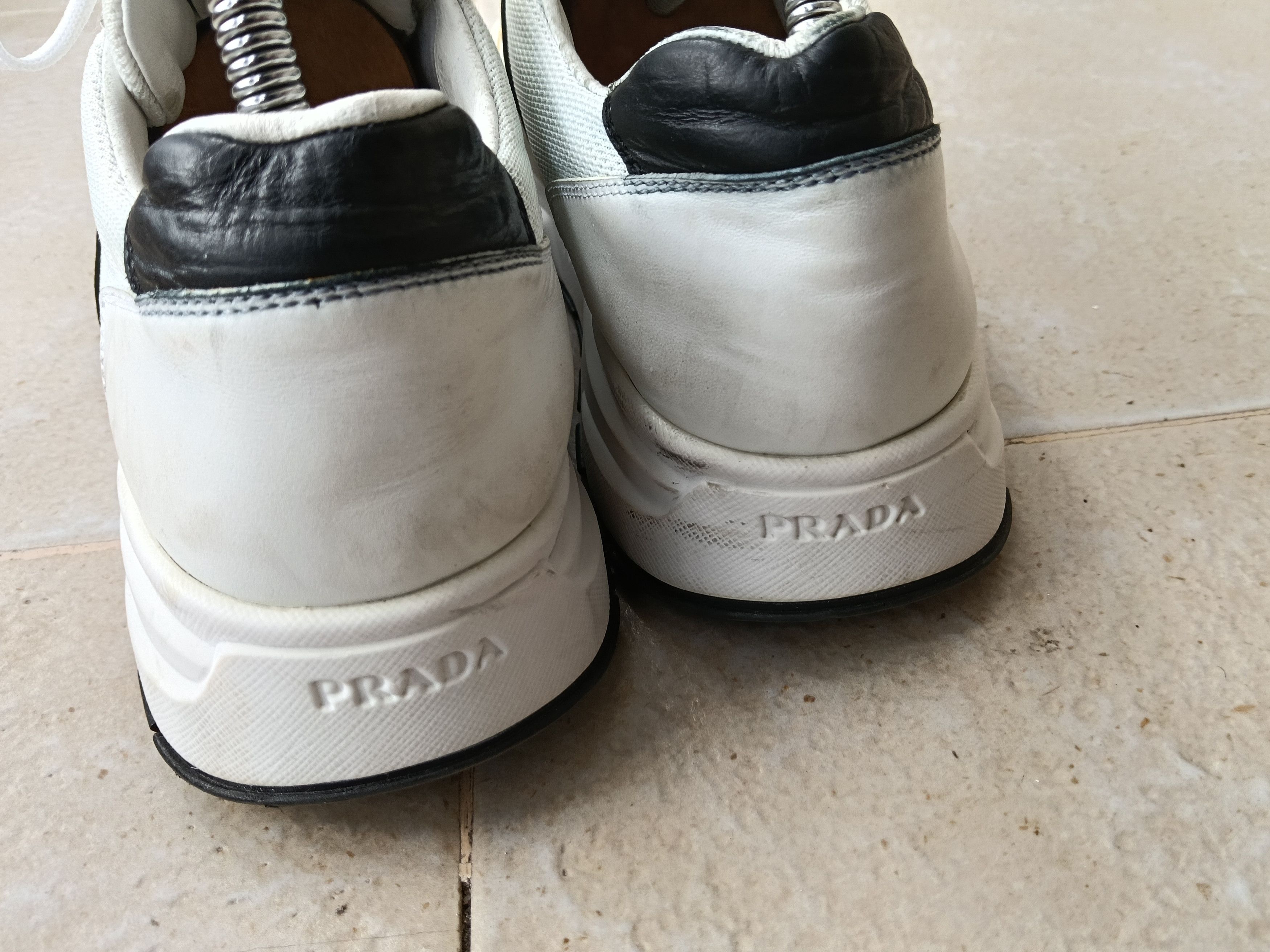 Prada Prada prax 01white black leather sneakers Size US 8.5 / EU 41-42 - 11 Thumbnail