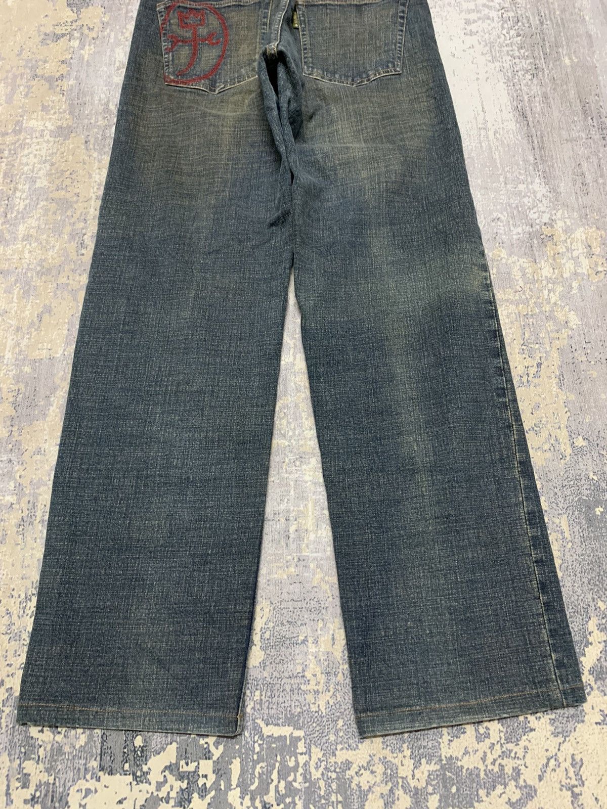 Jean Charles De Castelbajac Vintage 90's Castelbajac Heroes Rusty Denim Jeans 29x29 Size US 29 - 11 Thumbnail