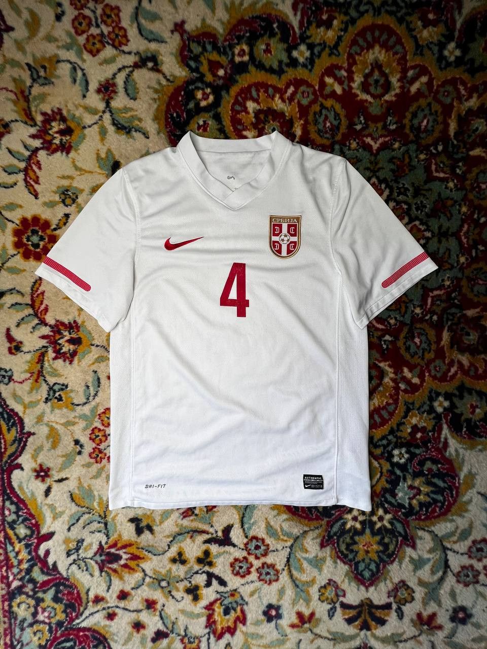 Nike NIKE SERBIA 2010 HOME SHIRT SOCCER JERSEY WHITE Size US S / EU 44-46 / 1 - 1 Thumbnail