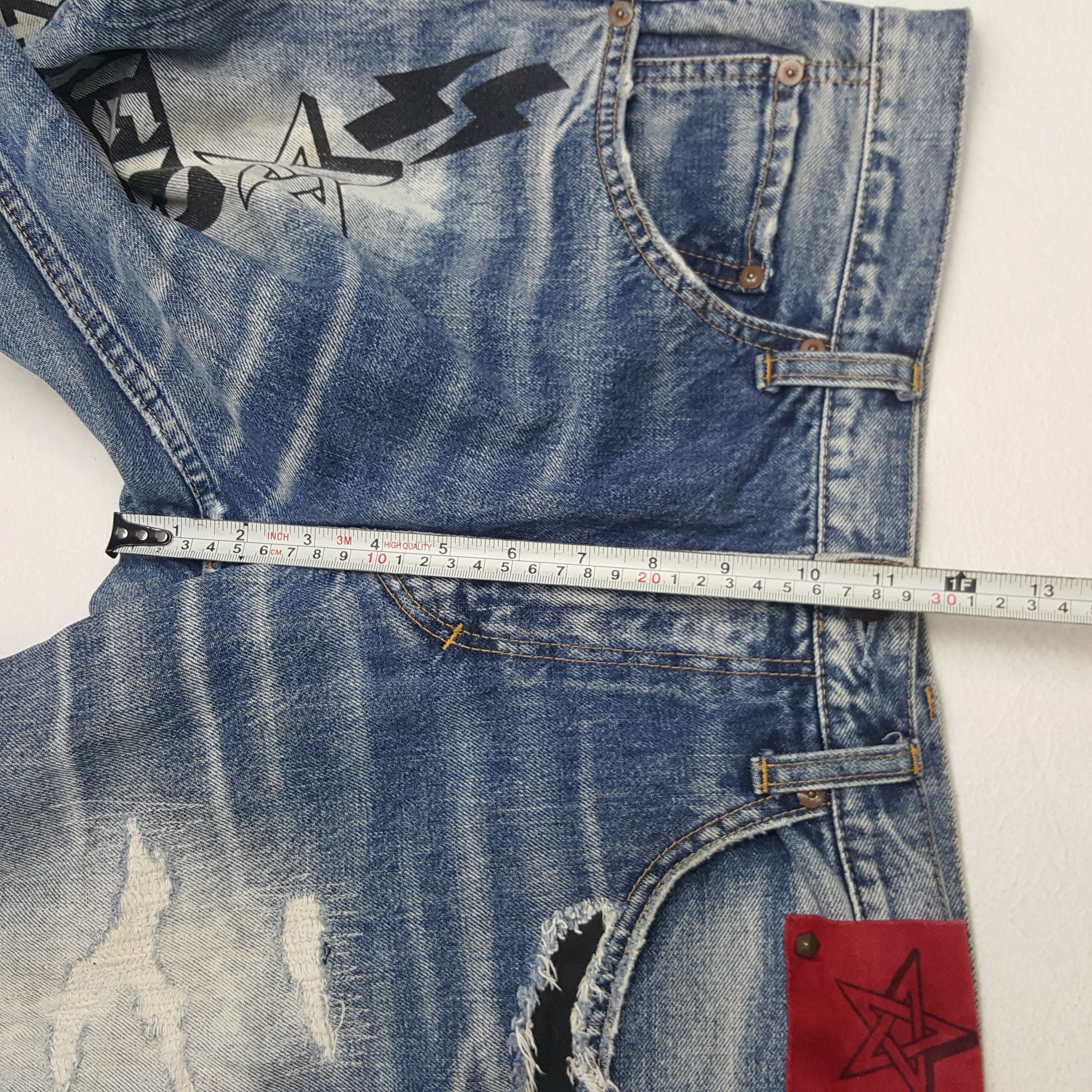 If Six Was Nine × Japanese Brand × Vintage Vintage RNA Sweats Bloods Distressed Style Denim Jeans Size US 33 - 11 Thumbnail