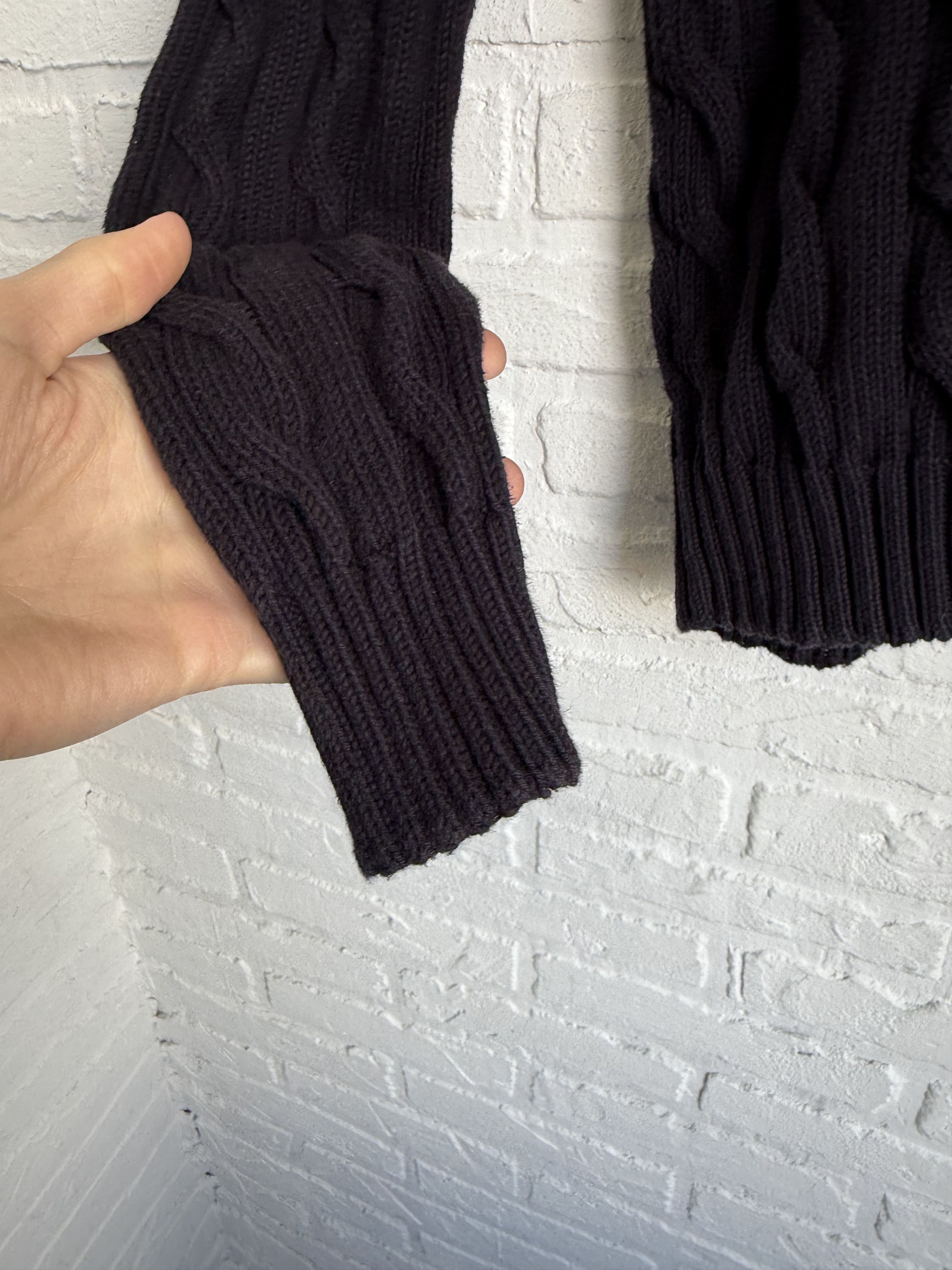 Moncler Moncler Cable Knit V Neck Sweater Size US S / EU 44-46 / 1 - 6 Thumbnail