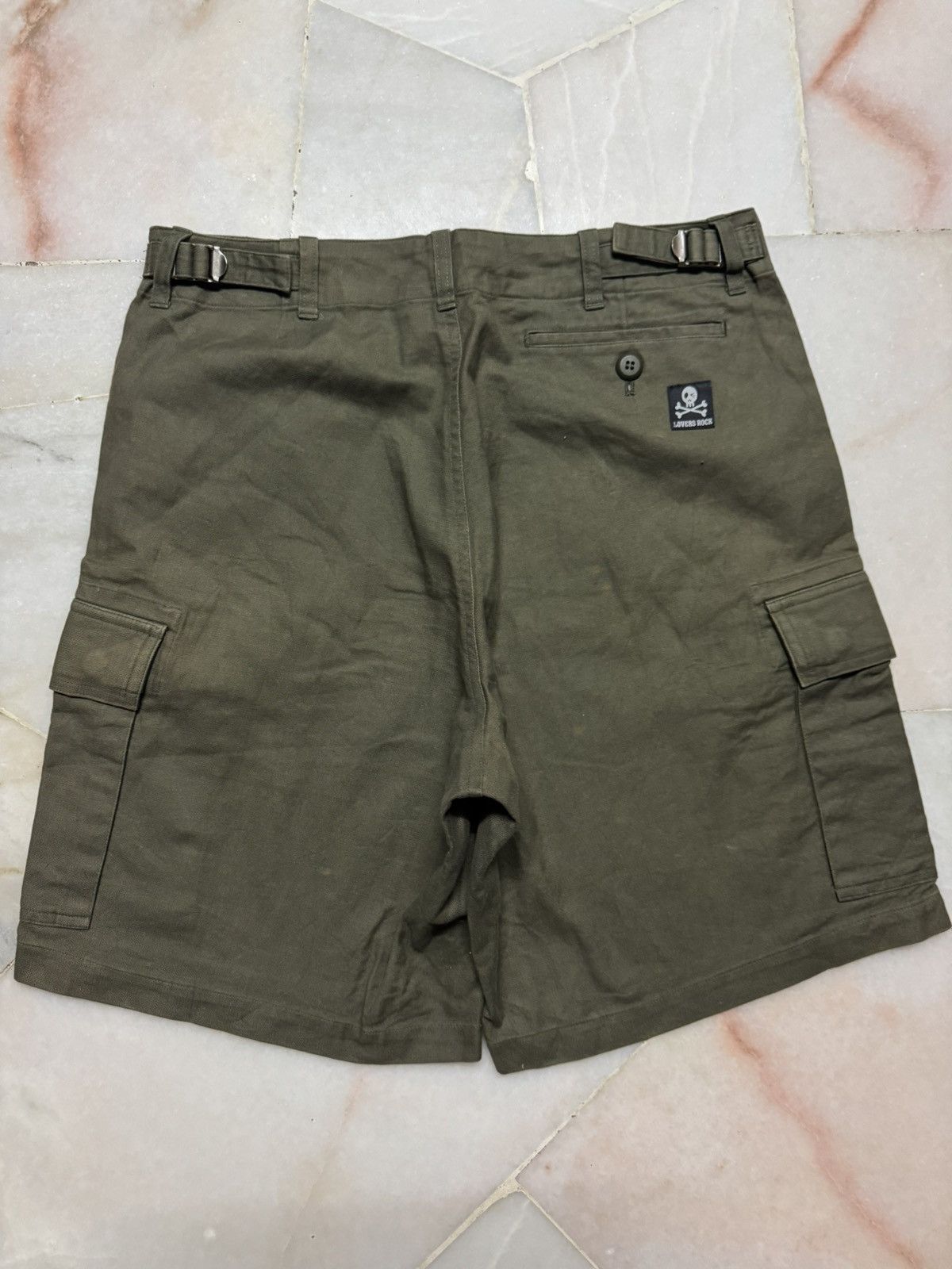 Seditionaries 💥PUNK SHORT PANTS💥 SUPERLOVERS ROCK OLIVE GREEN SHORT CARGO Size US 31 - 10 Thumbnail