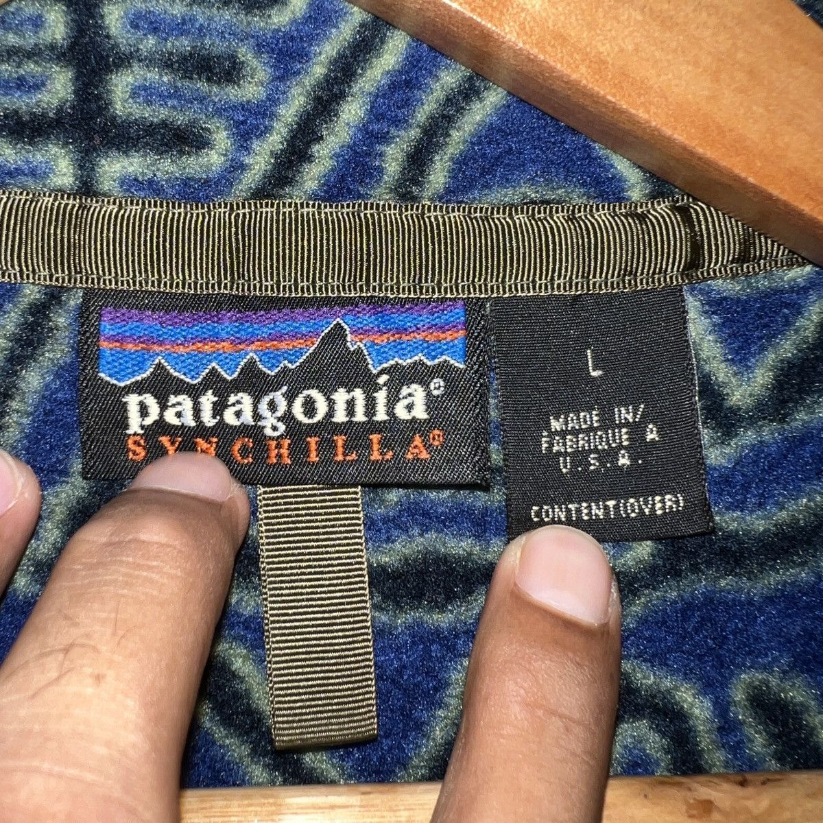 Patagonia 🔥 F1998 Patagonia Synchilla Primetive Printed Snap-T Fleece Size US L / EU 52-54 / 3 - 14 Thumbnail