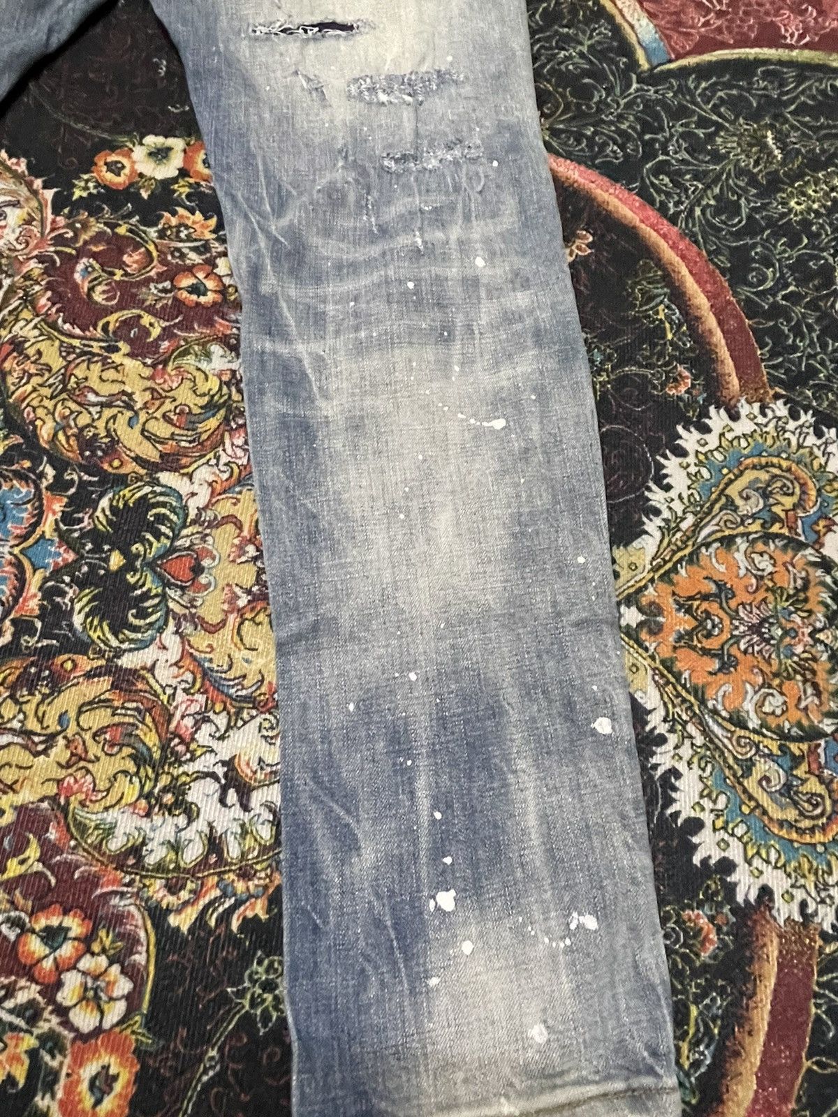 Dsquared2 Dsquared2 Thrashed Punk Light Blue Jeans Size US 33 - 16 Thumbnail