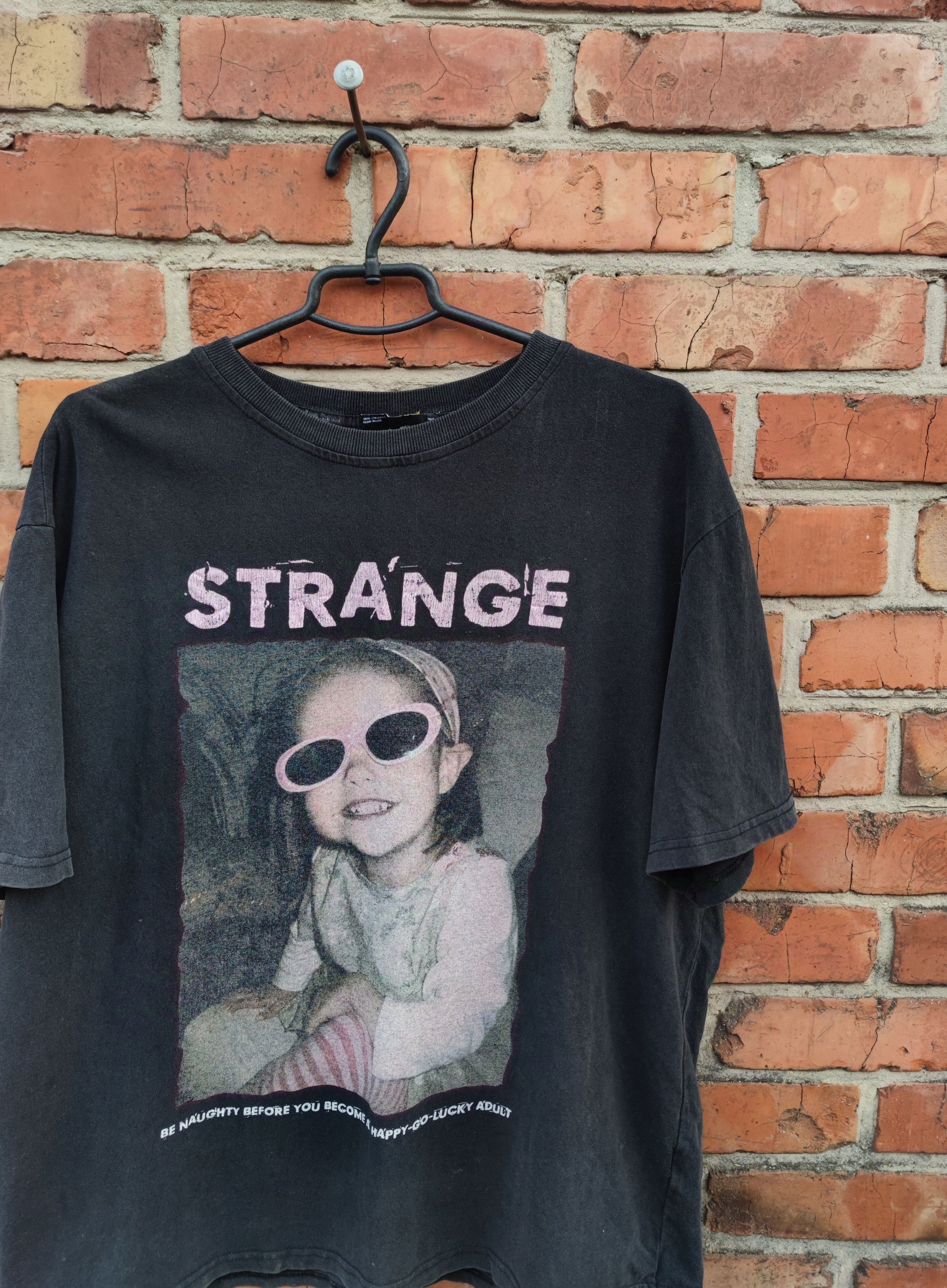 Designer Kirin Strange Oversized Black Garment Dyed Streetwear tee Size US M / EU 48-50 / 2 - 2 Thumbnail