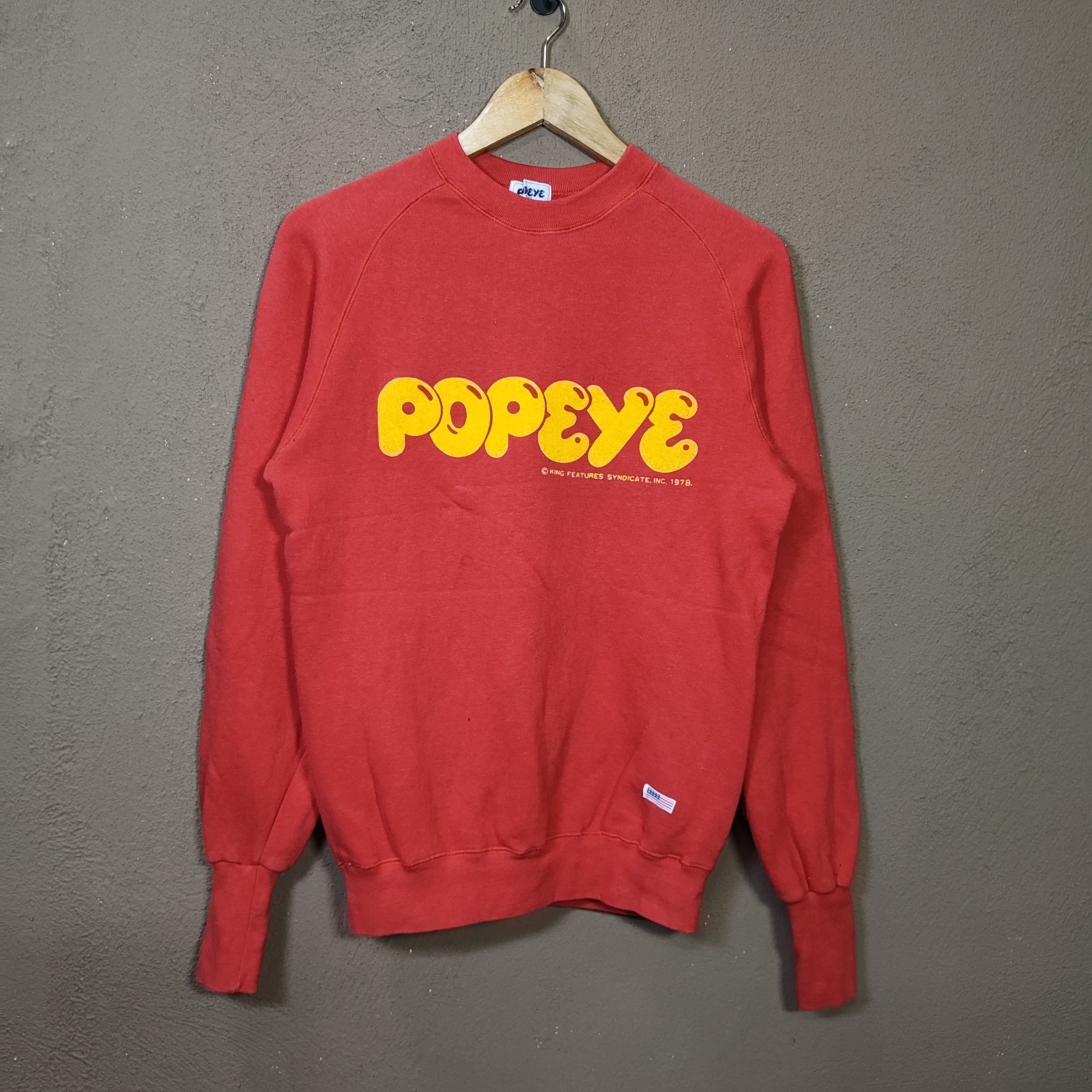 Vintage Vintage 1978 POPEYE Spellout Sweatshirt Size US M / EU 48-50 / 2 - 1 Thumbnail