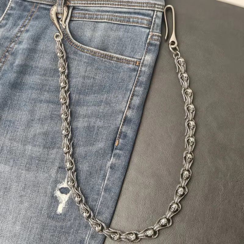Jewelry Serpentine Skeleton Pants Chain Waist Hip Hop Jewelry Size ONE SIZE - 1 Thumbnail