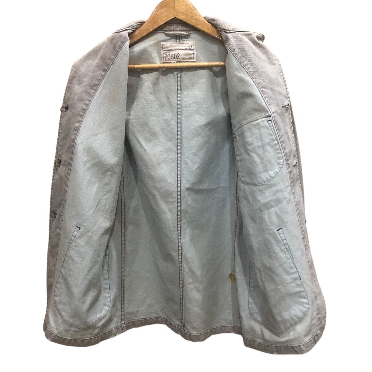 Levi's × Levi's Vintage Clothing Levis 70802 Denim Distress Blazer Jacket Size US M / EU 48-50 / 2 - 9 Thumbnail