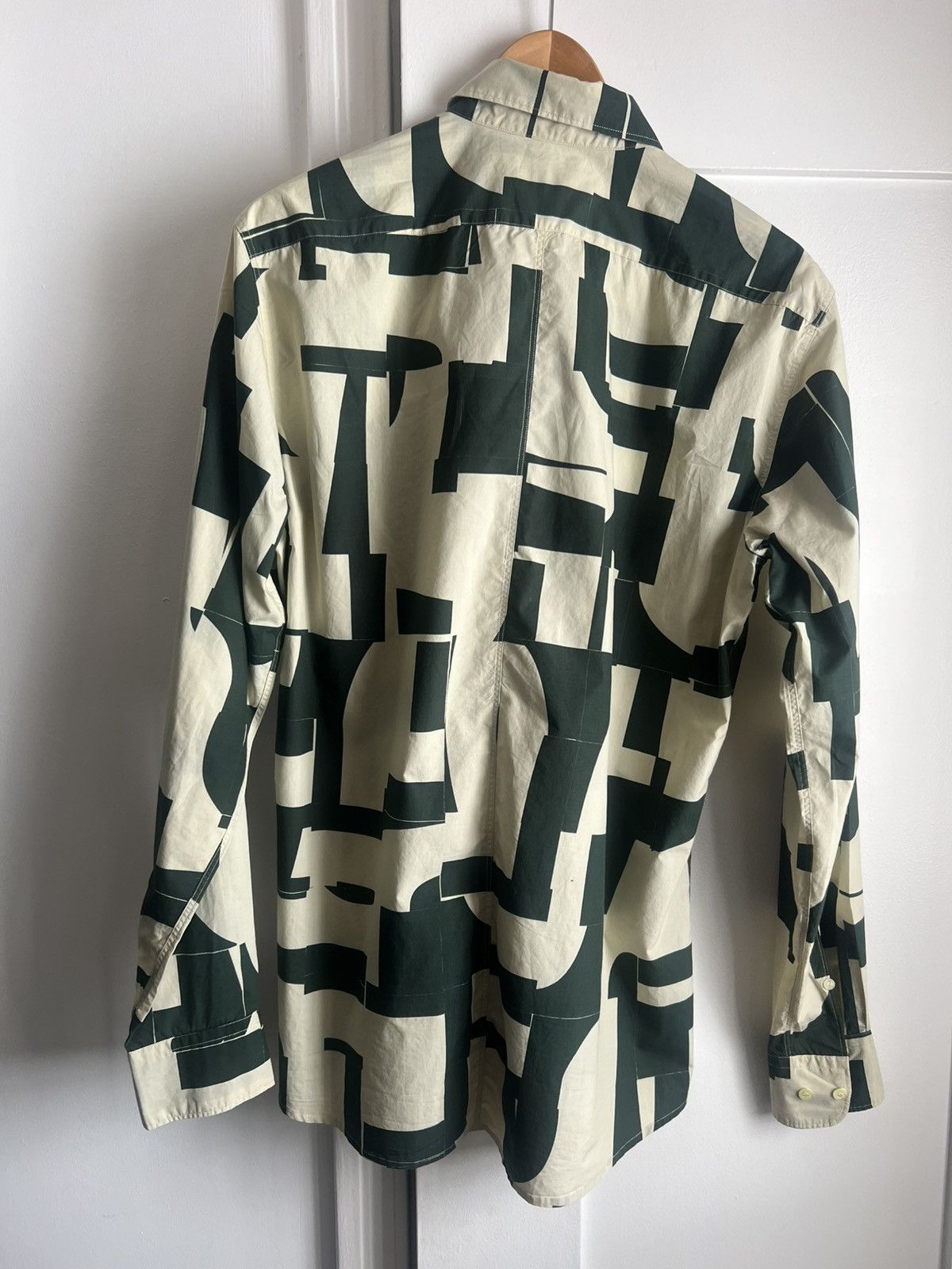 Dries Van Noten Block Pattern Green Dries Shirt Size US M / EU 48-50 / 2 - 3 Thumbnail