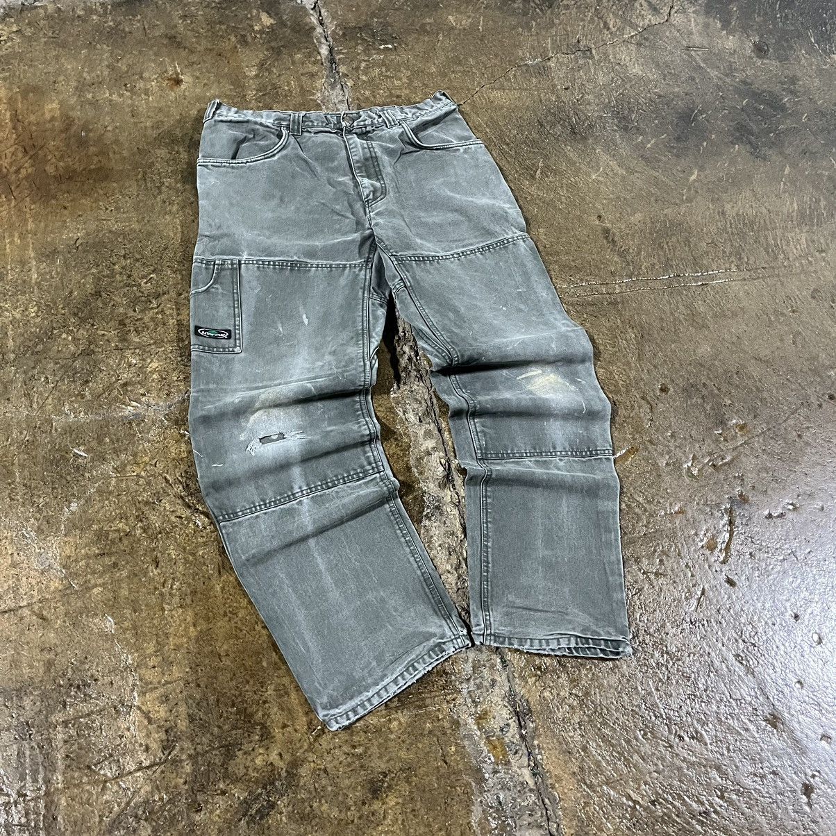 Carhartt × Vintage Crazy Y2K Carhartt Style Faded Double Knee Workwear Pants Size US 34 / EU 50 - 3 Thumbnail