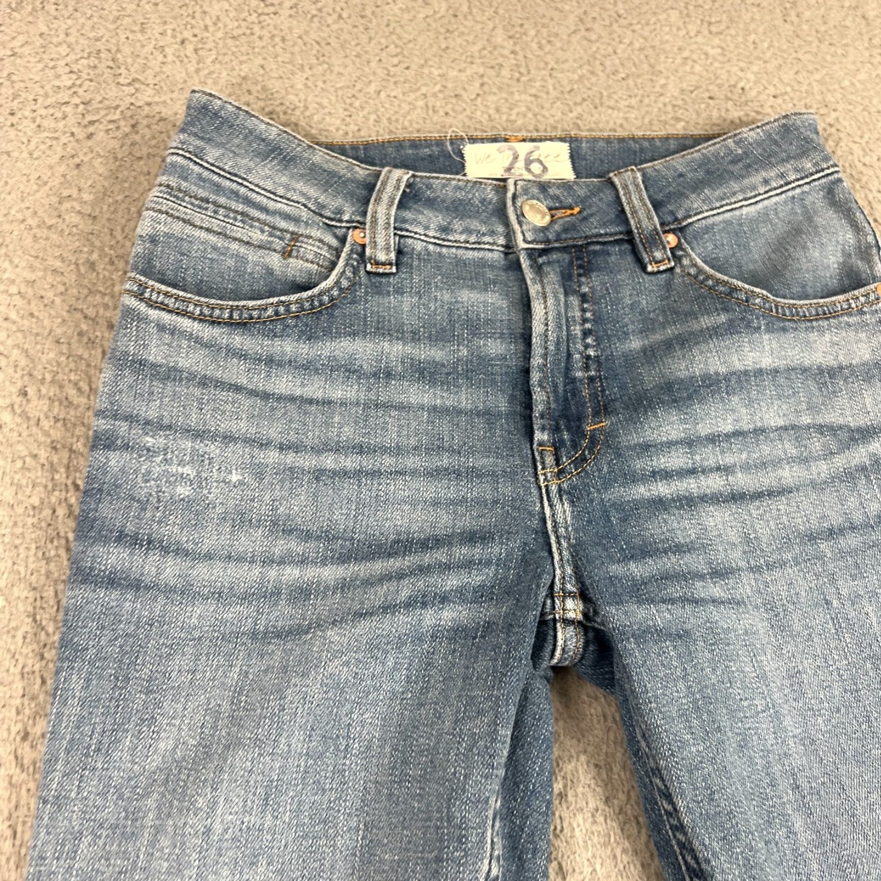 Free People Free People Jeans Womens 26 Blue Flare Mid Rise Denim Boho Stretch Regular Inseam 31 Modern Vintage: No Womens Size 26" / US 2 / IT 38 - 4 Thumbnail