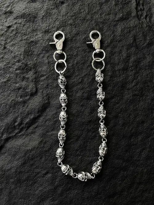Jewelry Metal Big Skull Wallet Chain, Pants Chain Size ONE SIZE - 7 Thumbnail