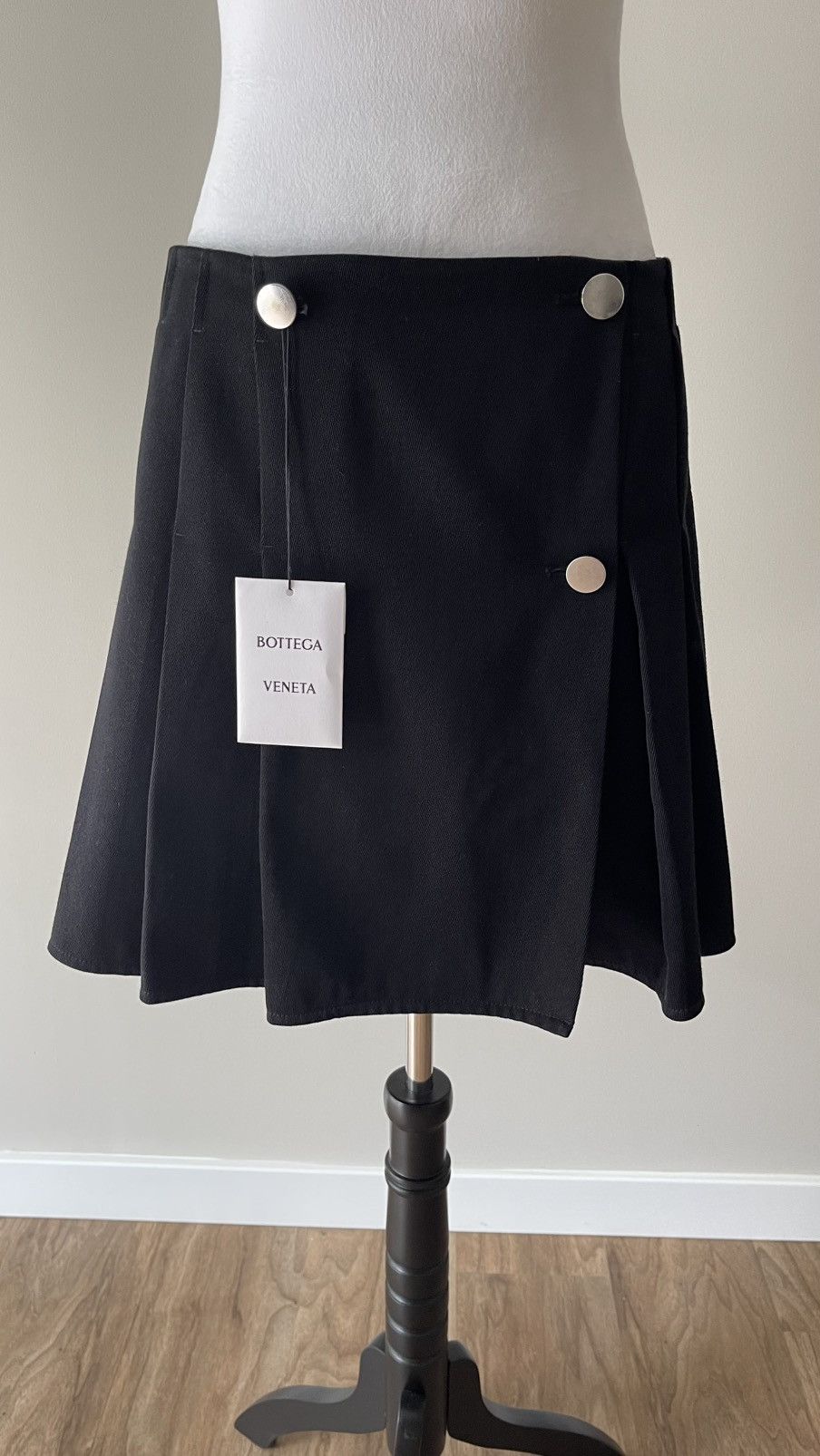 Bottega Veneta Bottega Veneta Wool Gabardine Skirt in Black size 42 Size 42" / US 20 - 10 Thumbnail