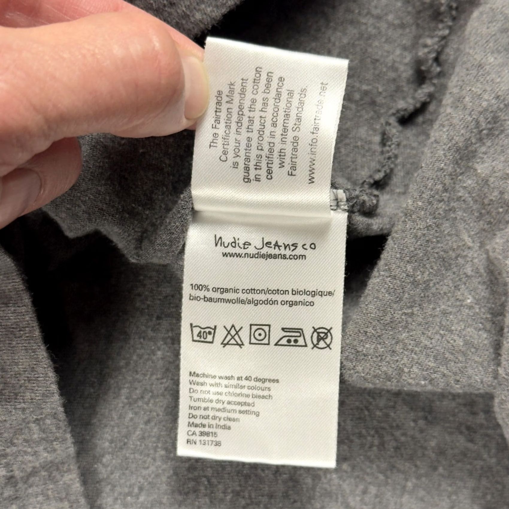 Nudie Jeans Nudie Jeans Co Shirt Mens Medium Gray Organic Cotton Pocket Tee T-Shirt Size US M / EU 48-50 / 2 - 5 Thumbnail