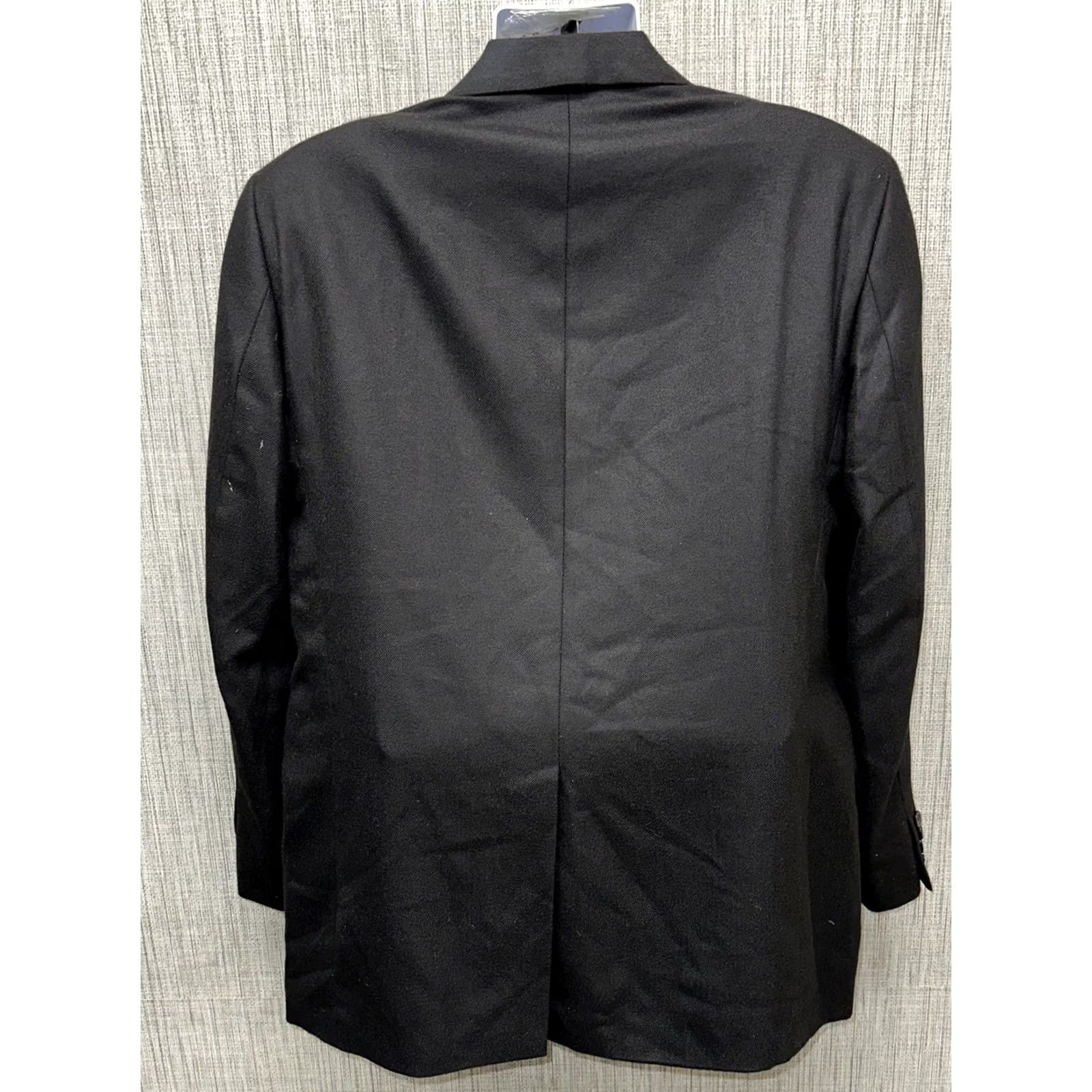 Nordstrom John W Nordstrom Mens Black Canada Made Cashmere 2 Button Sport Coat Size 42R Size US XS / EU 42 / 0 - 4 Thumbnail