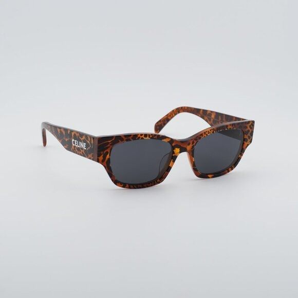 Celine Celine CL40197U 99A Sunglasses Brown Animal Havana Square Size ONE SIZE - 5 Thumbnail