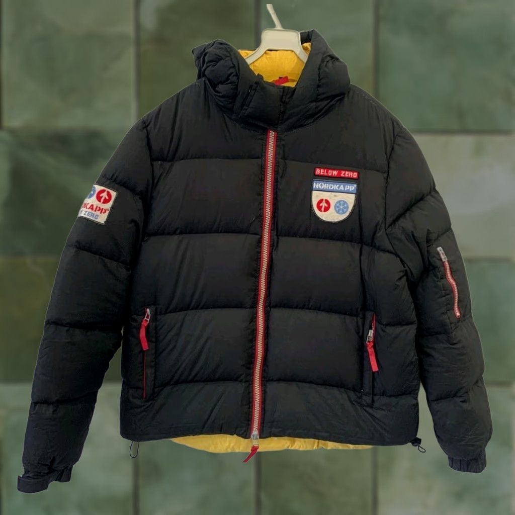 Vintage VINTAGE Centogrammi Nordkapp Down Puffer Jacket XXL Black Yellow Below Zero Goose #208 Mens Coat Size US XXL / EU 58 / 5 - 1 Thumbnail