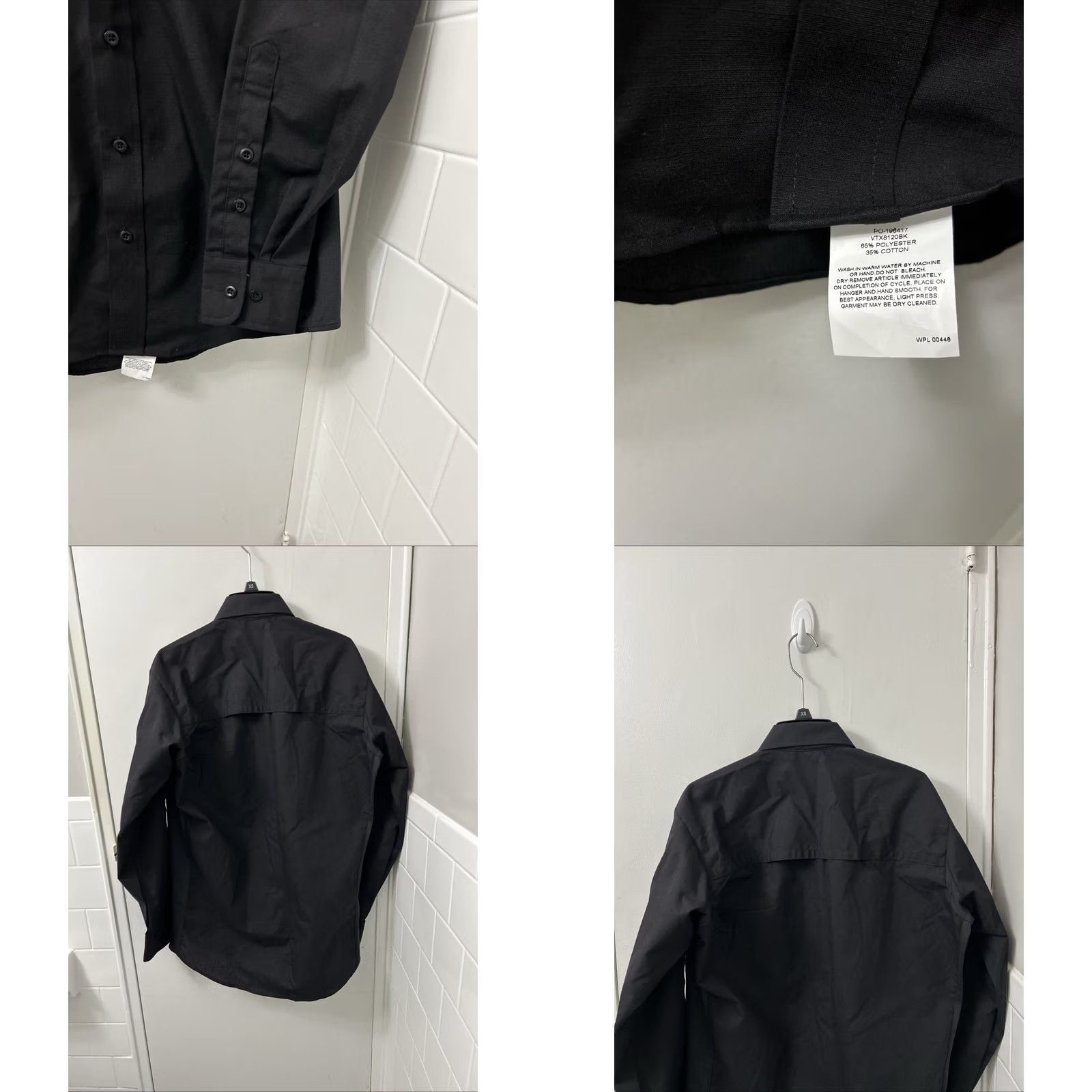 Vintage Vertx Shirt Mens M Black Tactical Button-Up Long Sleeve Pockets Canvas Polyester Breathing Stretch Casual Outdoor Regular Collar-Down Size US M / EU 48-50 / 2 - 8 Thumbnail