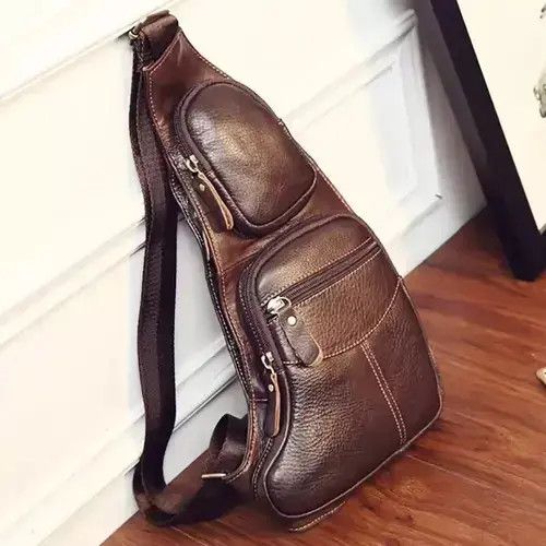 Leather Leather Vintage Cross Body Shoulder Bag Size 32 - 4 Thumbnail