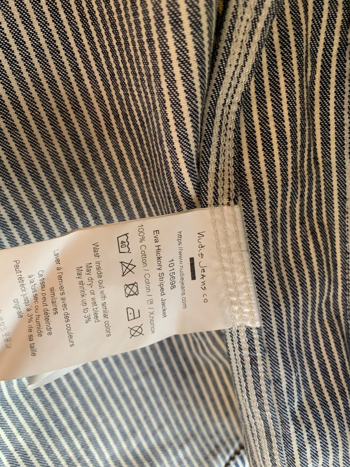 Nudie Jeans Hickory Stipe Nudie Chore Coat Size XS / US 0-2 / IT 36-38 - 4 Thumbnail