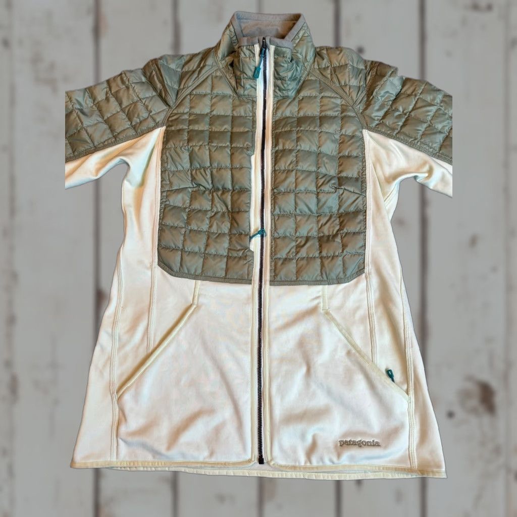 Patagonia Patagonia Worn Wear Women's Hybrid Down Jacket Polartec Green Size Large Verdigris Size L / US 10 / IT 46 - 1 Thumbnail