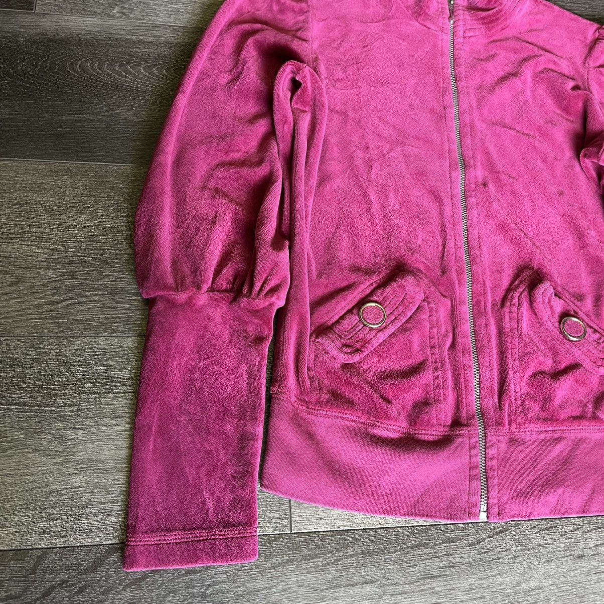 Juicy Couture × Juicy Couture Jeans × Vintage Vintage 2000s Juicy Couture Puff Sleeve Velour Track Jacket Size M / US 6-8 / IT 42-44 - 3 Thumbnail