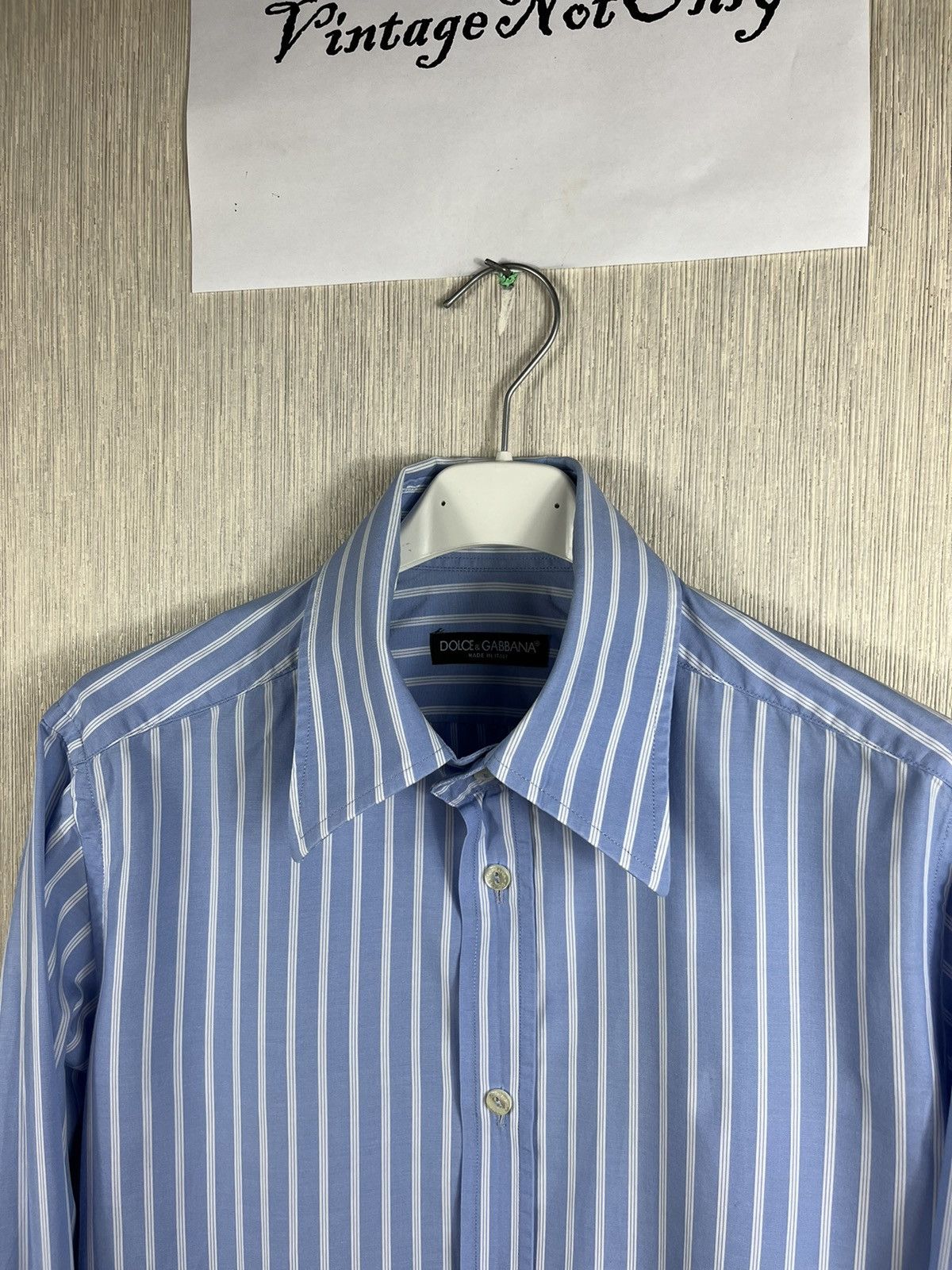 Dolce & Gabbana Dolce & Gabbana striped classic casual shirt with big collar Size US S / EU 44-46 / 1 - 8 Thumbnail