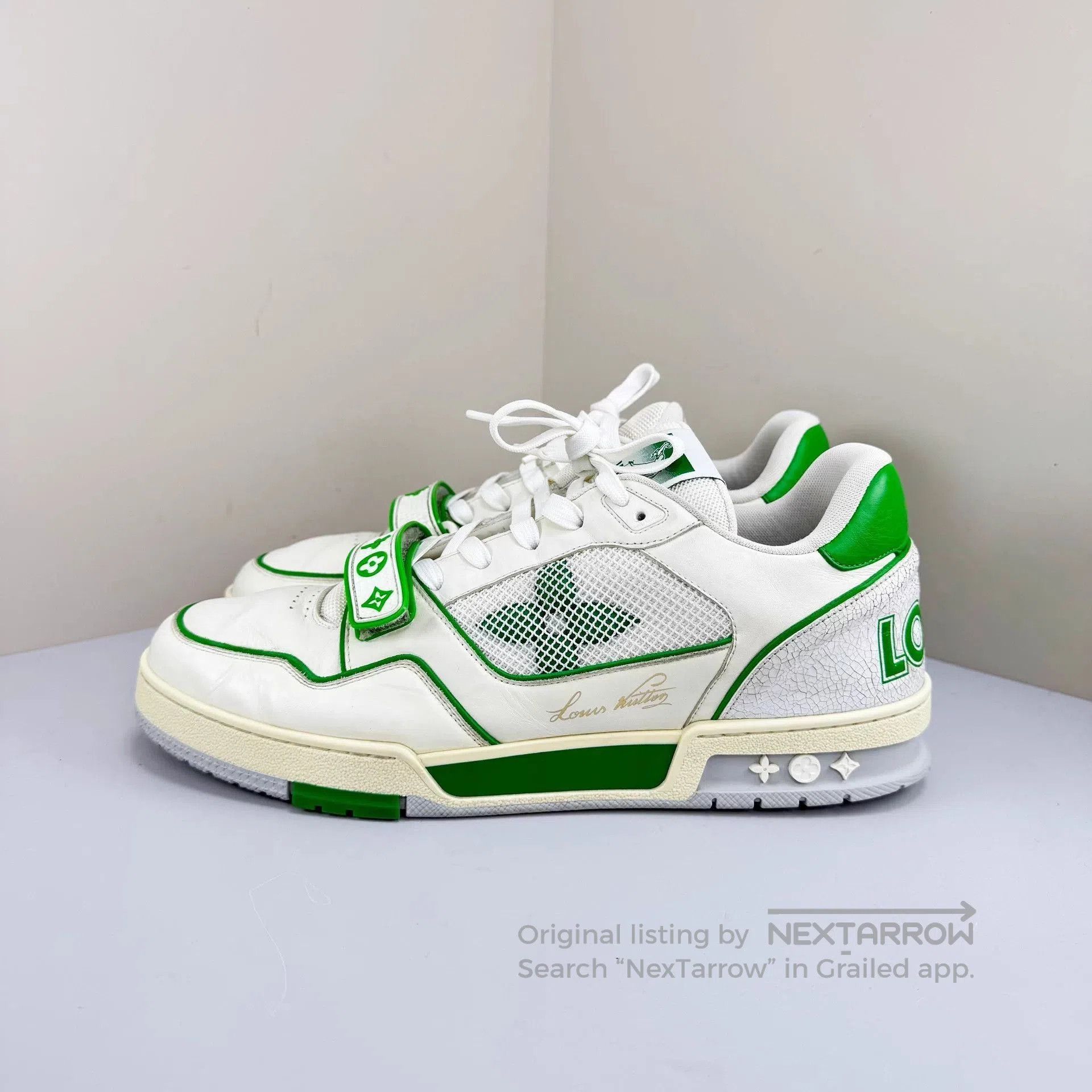 Green Low-Top Sneakers Size 10.