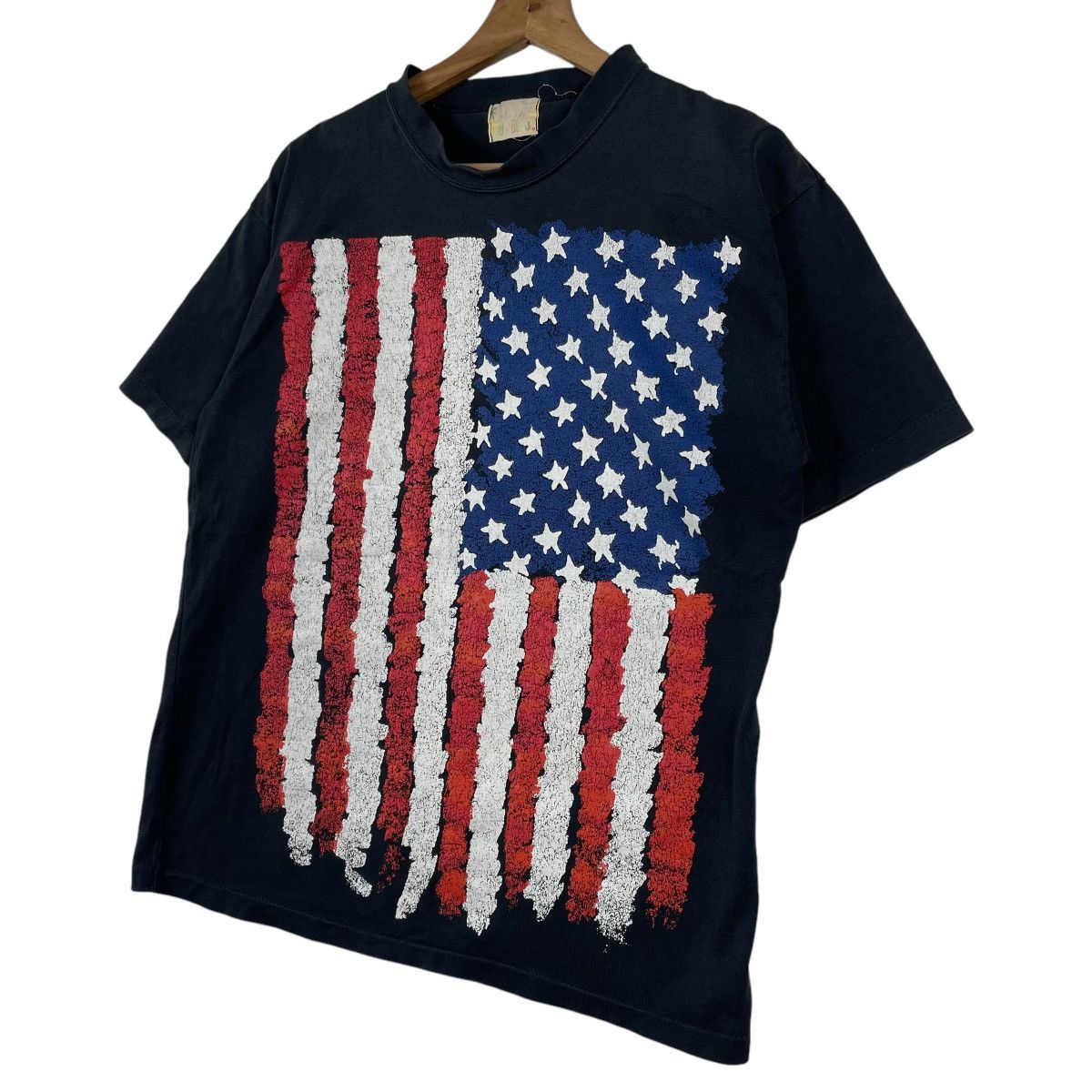 Vintage Vintage 90s USA Flag Over Print Tee Shirt Size US M / EU 48-50 / 2 - 4 Thumbnail