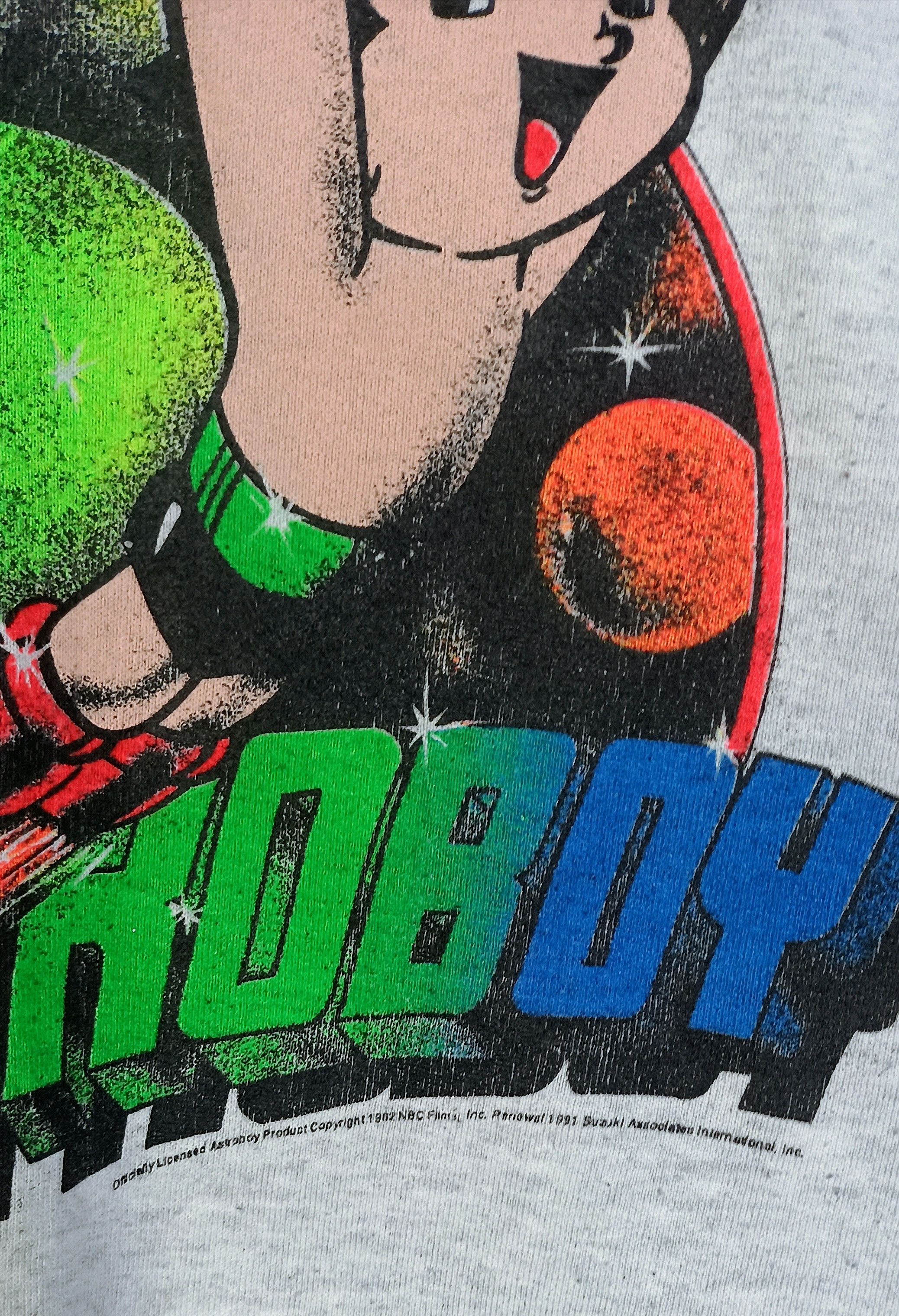 Anime Rare 90s 🔥 USA made Tezuka Osamu ASTRO BOY Size US L / EU 52-54 / 3 - 6 Thumbnail