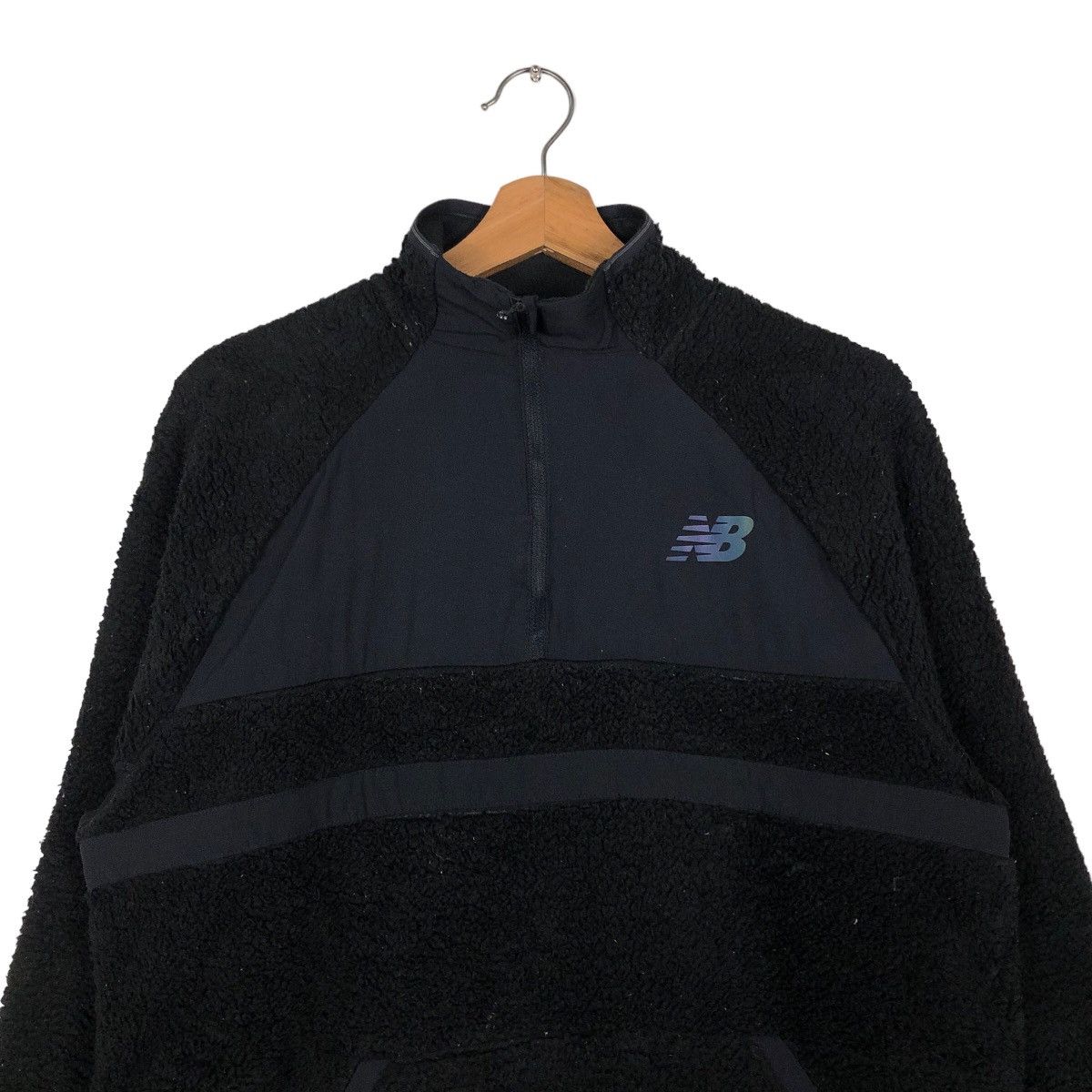 Japanese Brand 🔥Half Zipper Collar Sweatshirt New Balance Big Logo Design Size US S / EU 44-46 / 1 - 3 Thumbnail