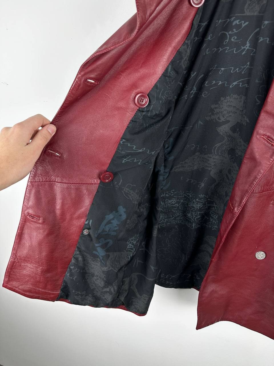 Japanese Brand × Kenzo × Vintage Vintage Kenzo HOMME Leather Japanese Trench Coat Size S / US 4 / IT 40 - 12 Thumbnail