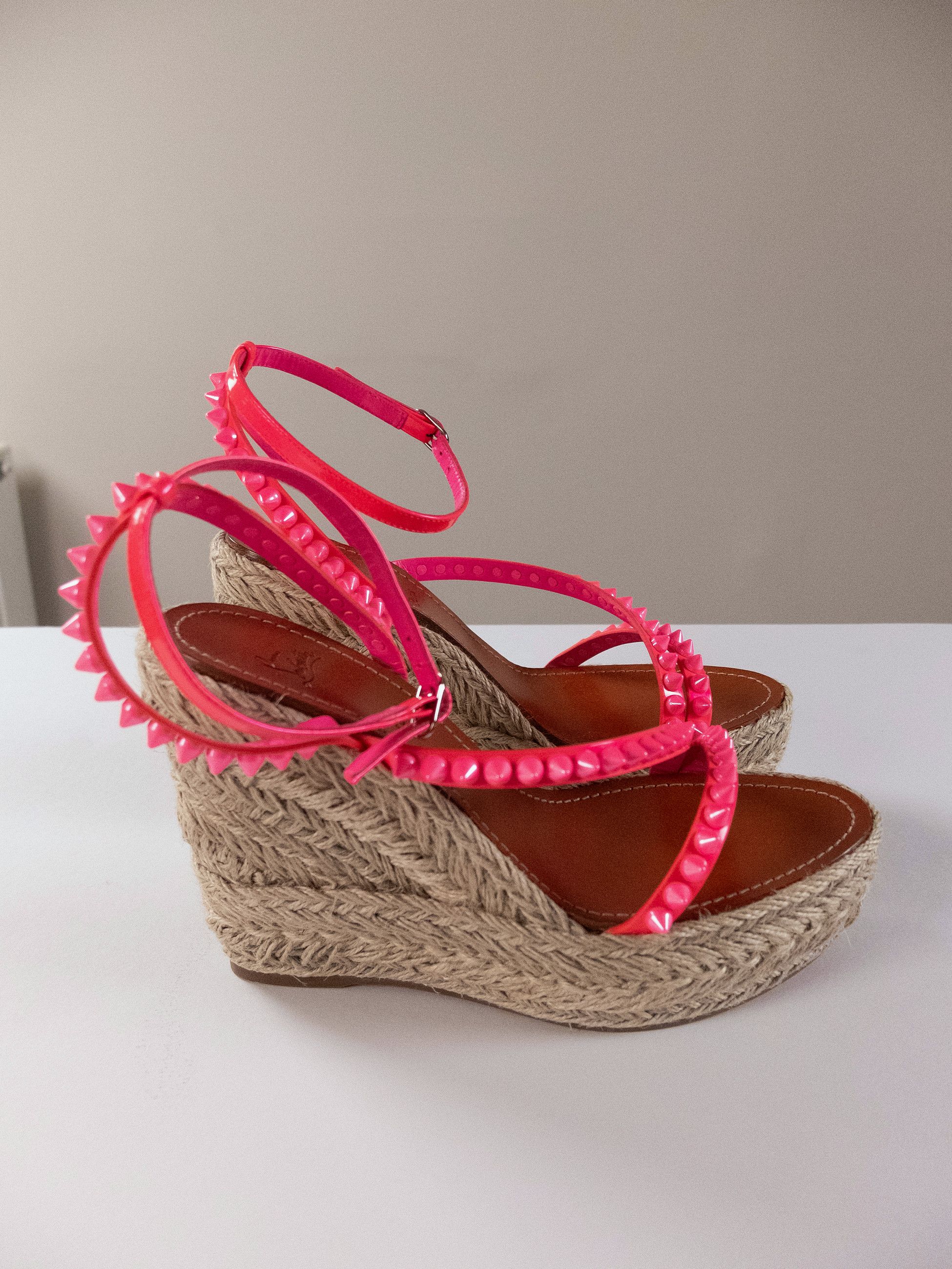 Christian Louboutin CHRISTIAN LOUBOUTIN Mafaldina Spikes pink espadrille sandals Size US 10 / IT 40 - 6 Thumbnail