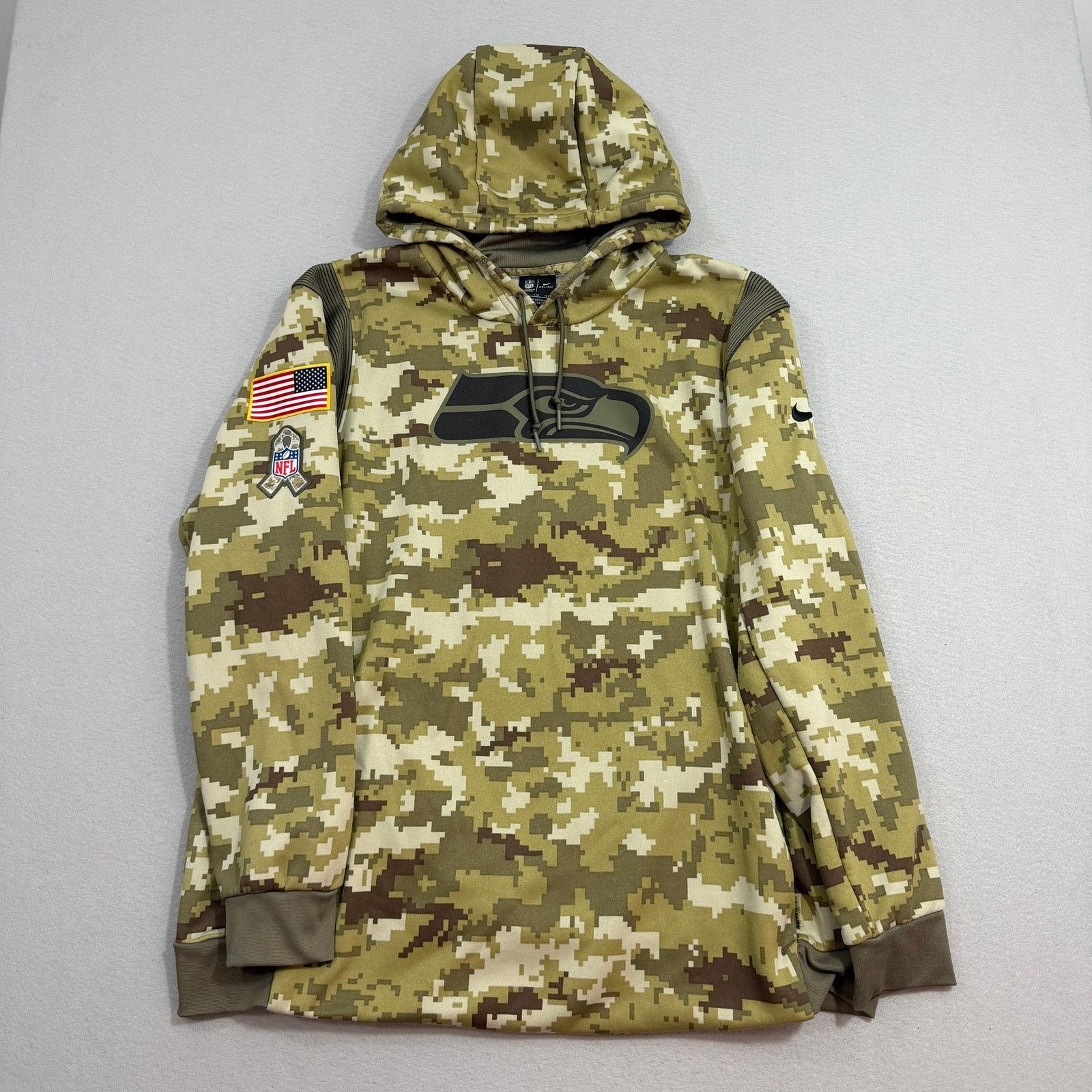 Nike Nike Seattle Seahawks Camo Salute to Service Hoodie 2XL Size US XXL / EU 58 / 5 - 1 Thumbnail