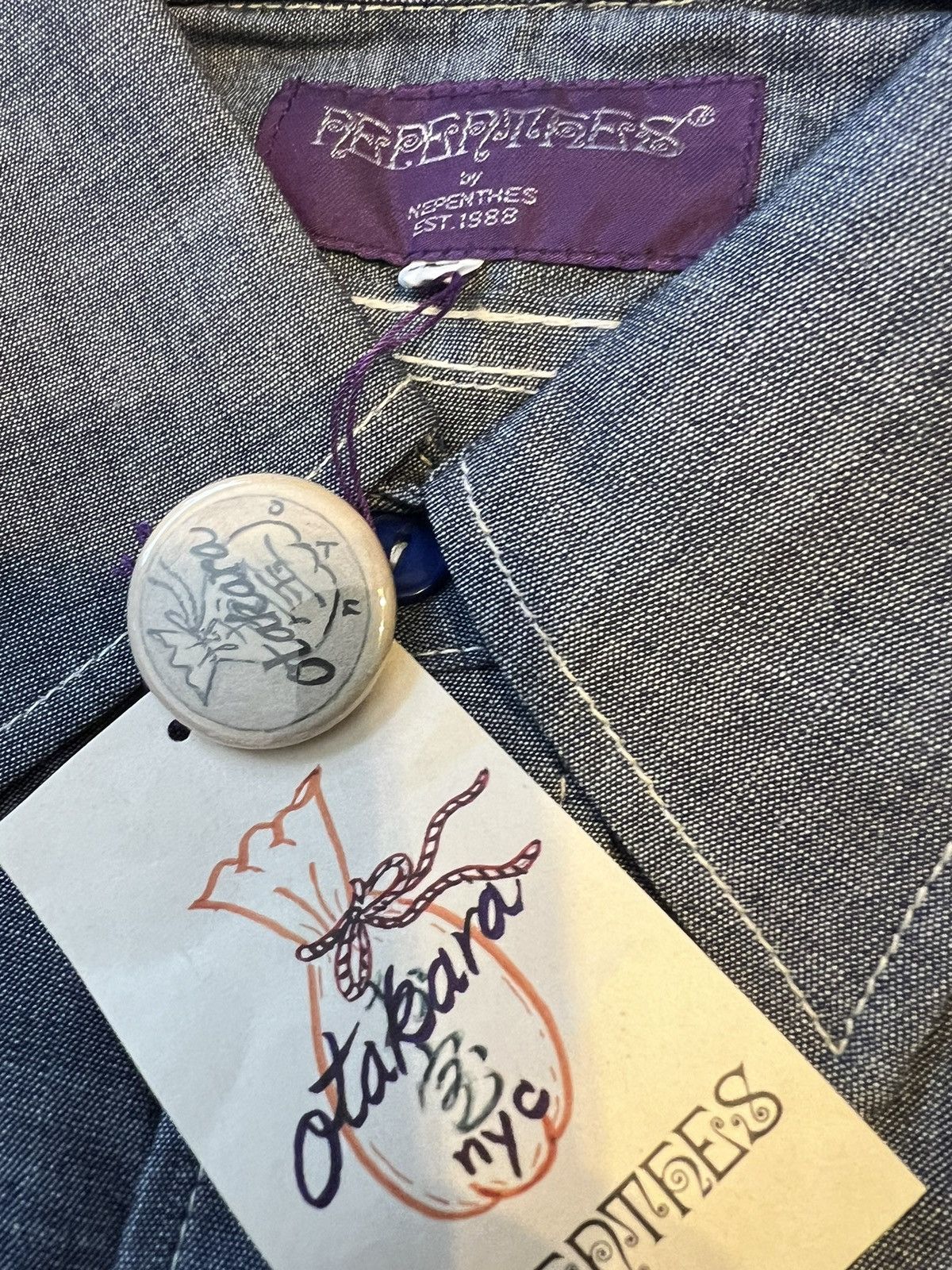 Needles NEPENTHES X OTAKARA NYC - Work Shirt - Chambray NEEDLES Size US M / EU 48-50 / 2 - 12 Thumbnail