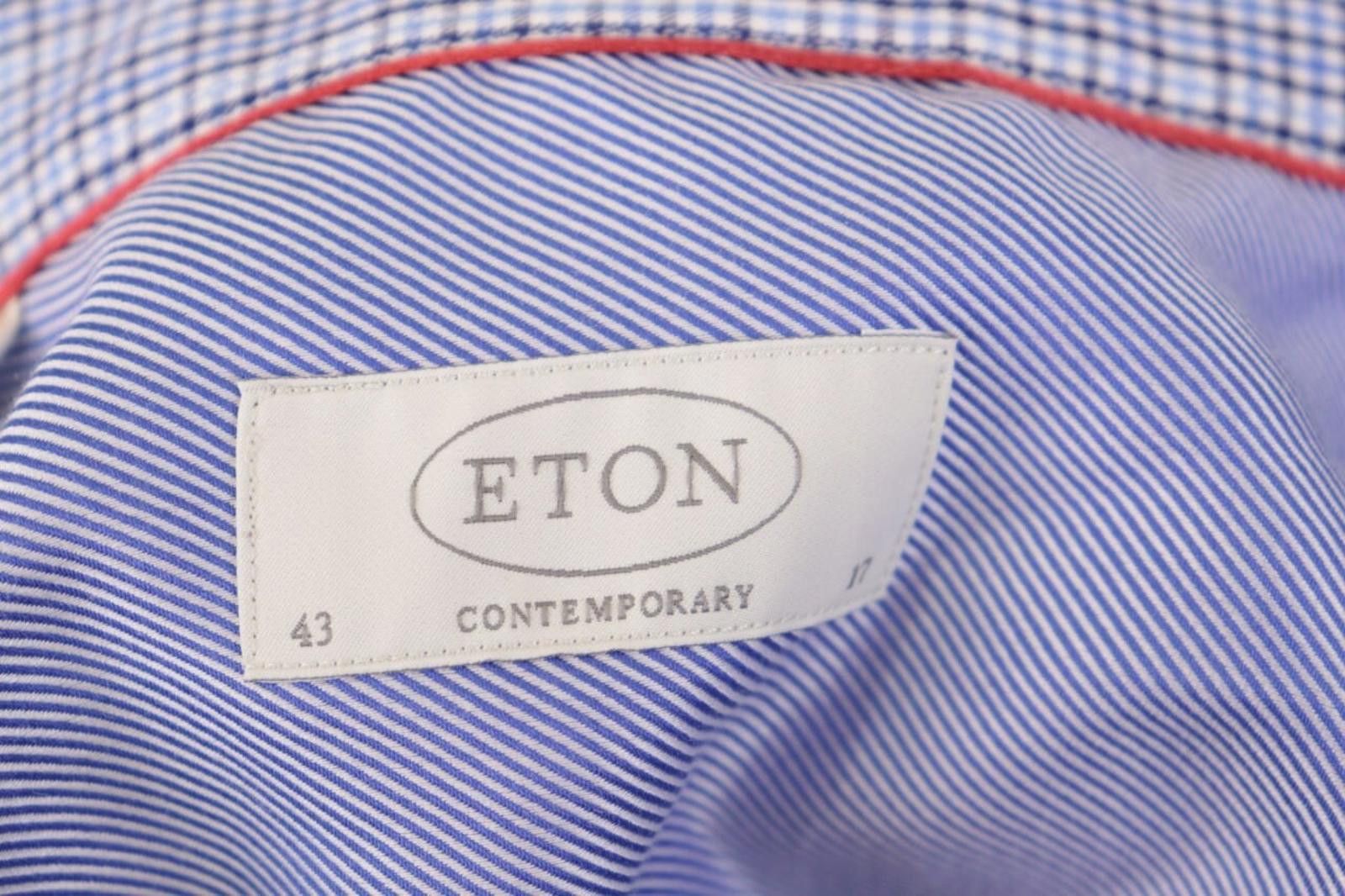 Eton Eton Contemporary Fit Blue Check Shirt Size 43 / 17 Size US M / EU 48-50 / 2 - 12 Thumbnail