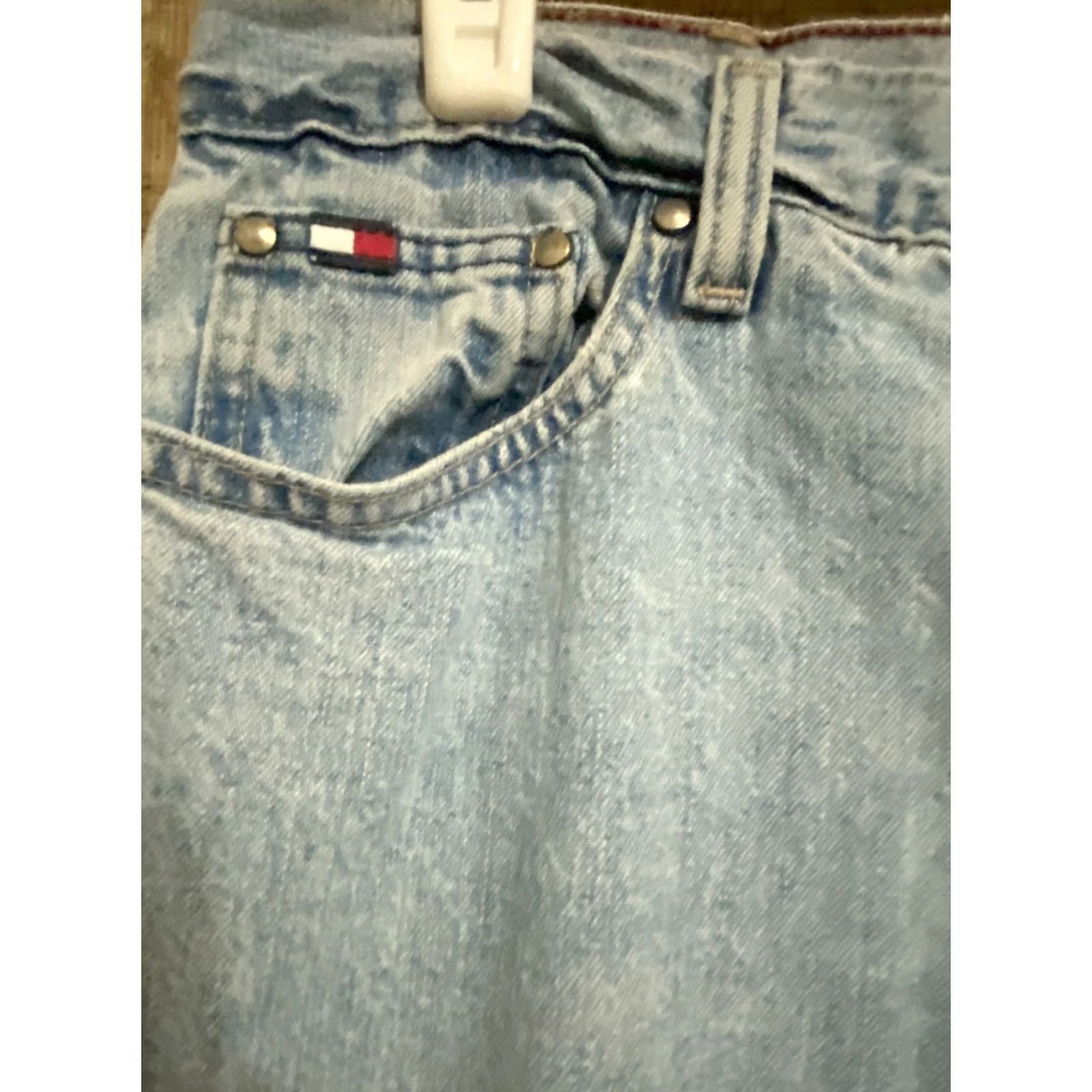 Tommy Hilfiger VINTAGE Tommy Hilfiger Jeans Tommy Hilfiger Vintage High Rise Mom Jeans Straight Leg Size 10 Denim 5-Pocket Design Blue Hipster 90s Womens Size 38" / US 16 / IT 52 - 2 Thumbnail