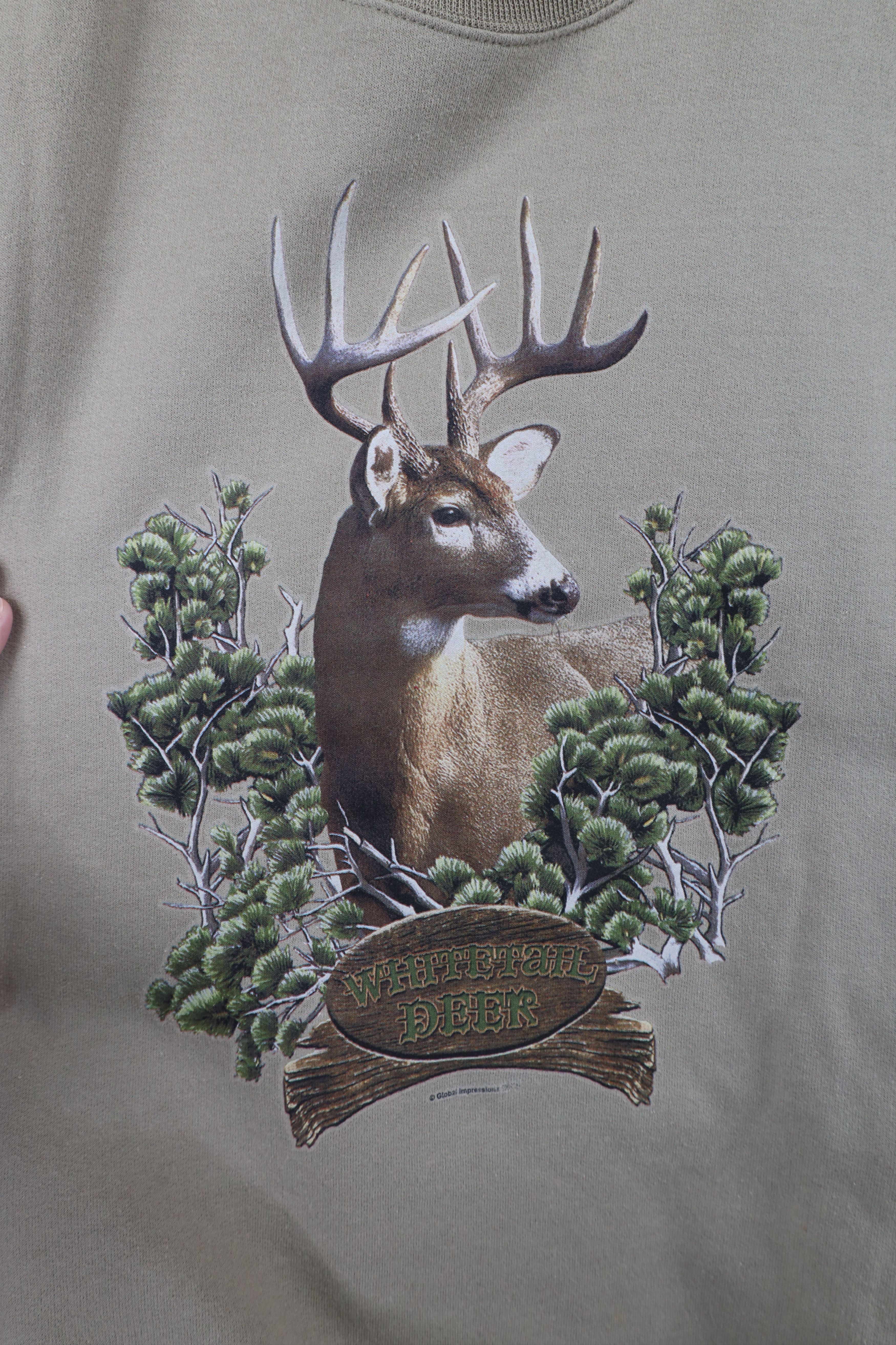 Vintage Vintage 90s Streetwear Whitetail Buck Crewneck Sweatshirt Size US XXL / EU 58 / 5 - 4 Thumbnail