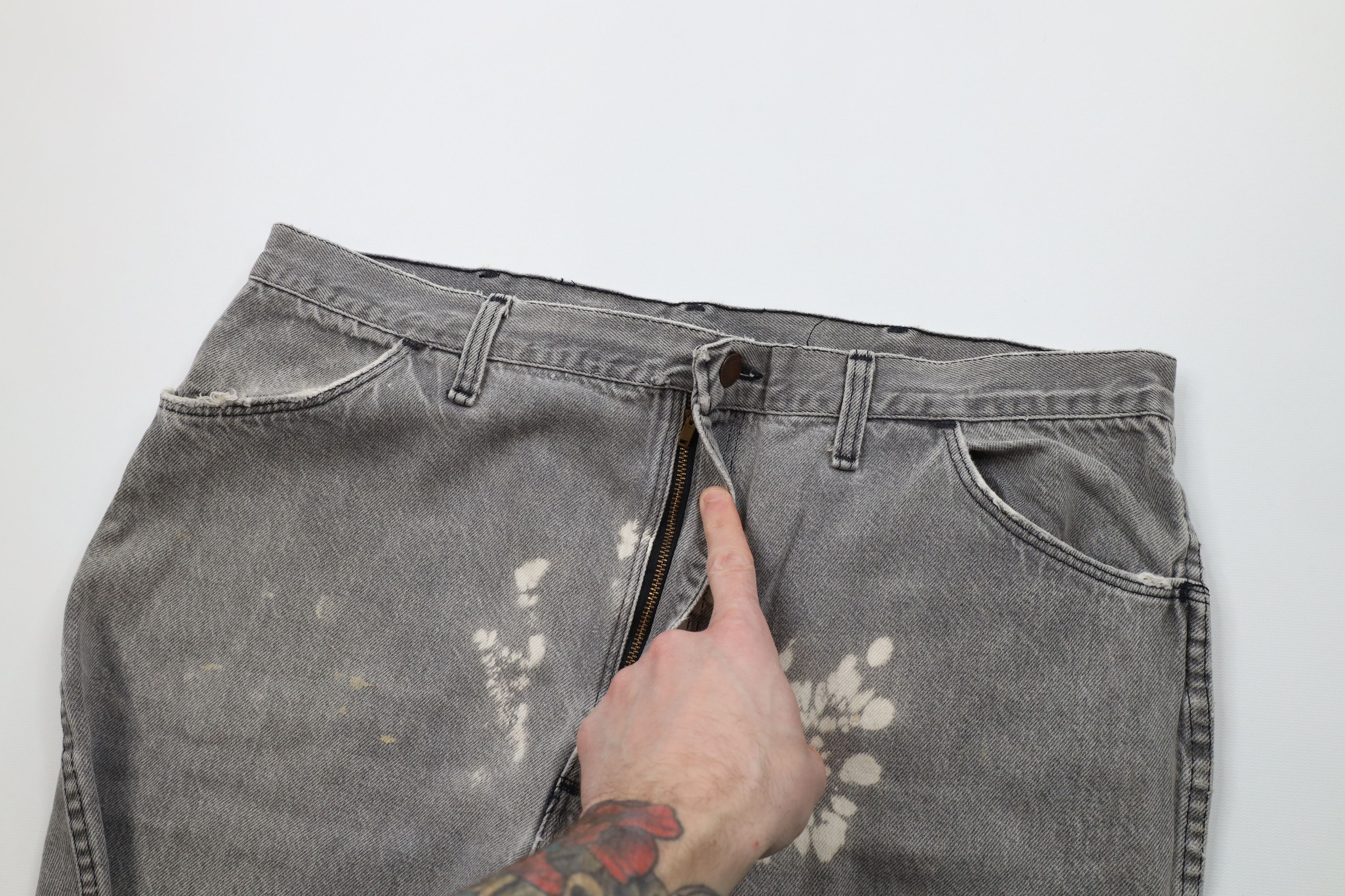 Vintage Vintage 90s Streetwear Flared Bootcut Denim Jeans Gray USA Size US 40 / EU 56 - 6 Thumbnail