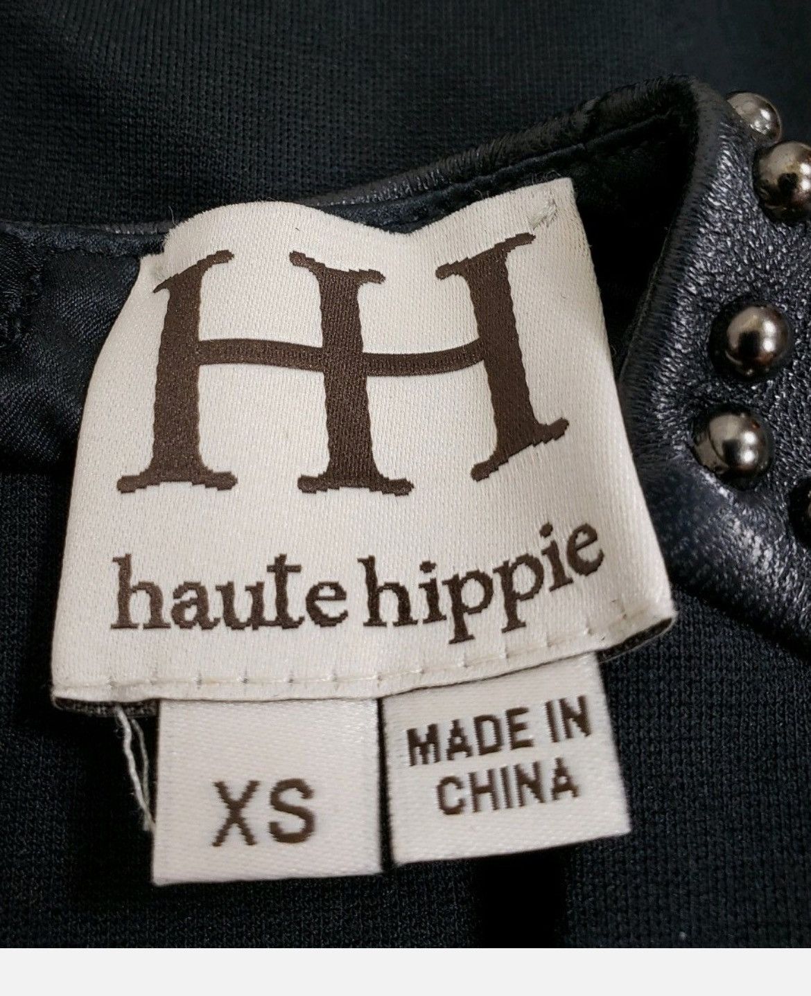 Haute Hippie Haute Hippie Black Sleeveless Lambskin Leather studded Dress Size XS / US 0-2 / IT 36-38 - 10 Thumbnail