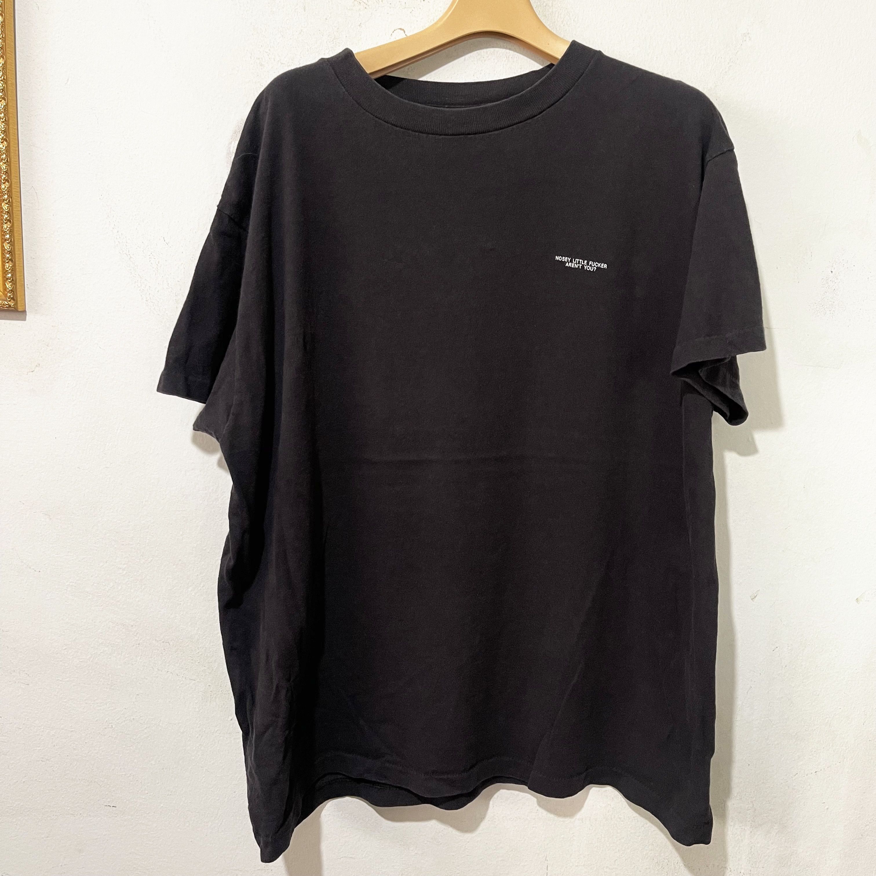 Vintage Vintage 90s Nosey Little Fucker Aren't You ? T-Shirt Size US L / EU 52-54 / 3 - 2 Thumbnail