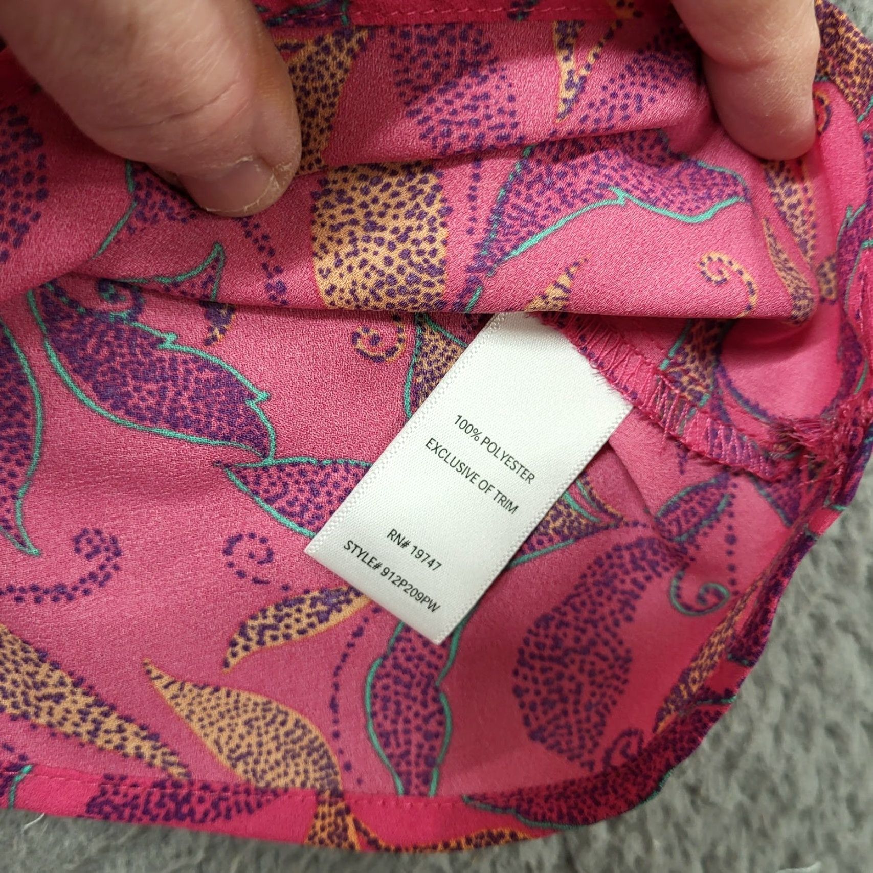 Pinko The Pioneer Woman Shirt Blouse Botanic Pink Sharkbite Hem 3/4 Sleeve Floral Multicolor L Size L / US 10 / IT 46 - 6 Thumbnail
