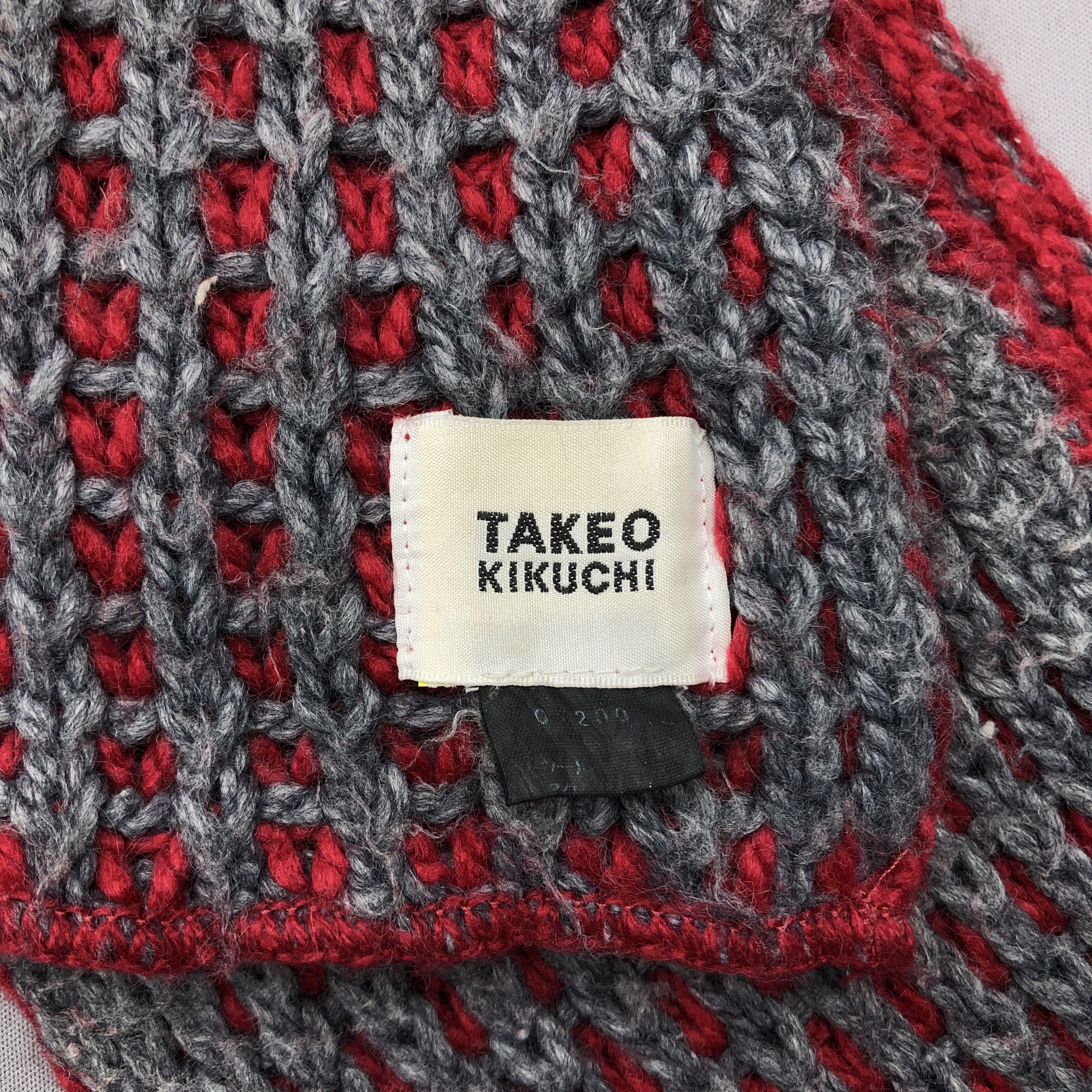 Takeo Kikuchi Vintage Takeo Kikuchi Scarf Muffler Wool Ribbed Knit Scarves Size ONE SIZE - 4 Thumbnail